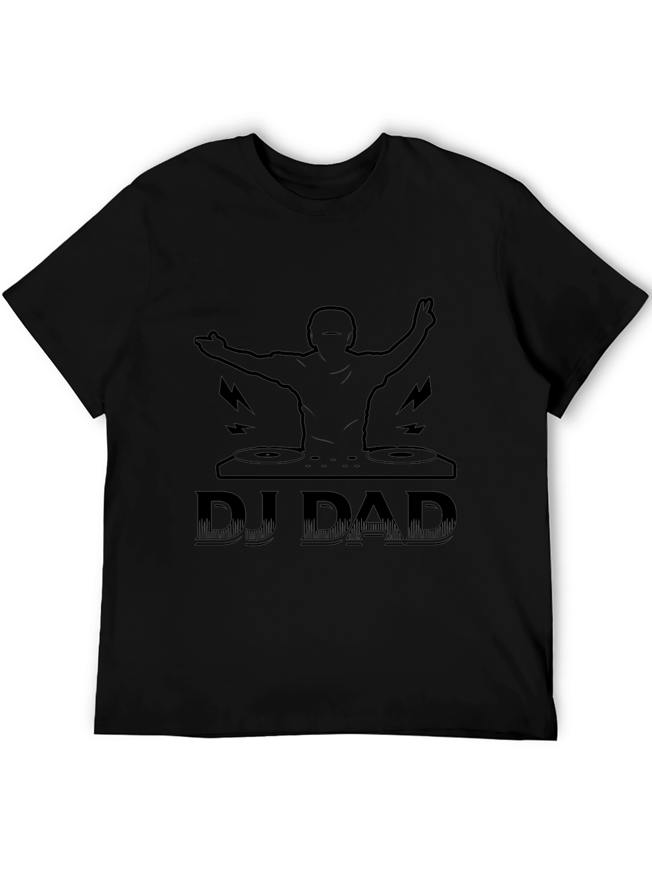 DJ Dad Graphic Tee - Black Cotton T-Shirt