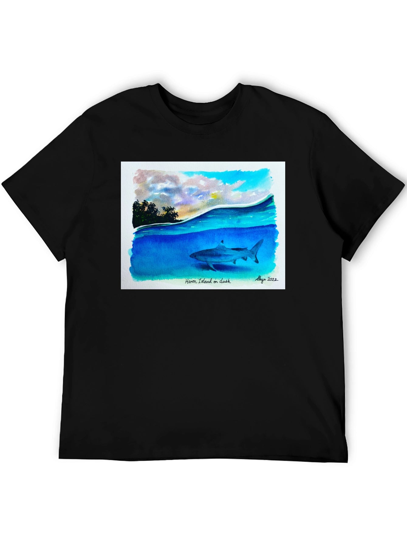 Heron Island Shark Art T-Shirt