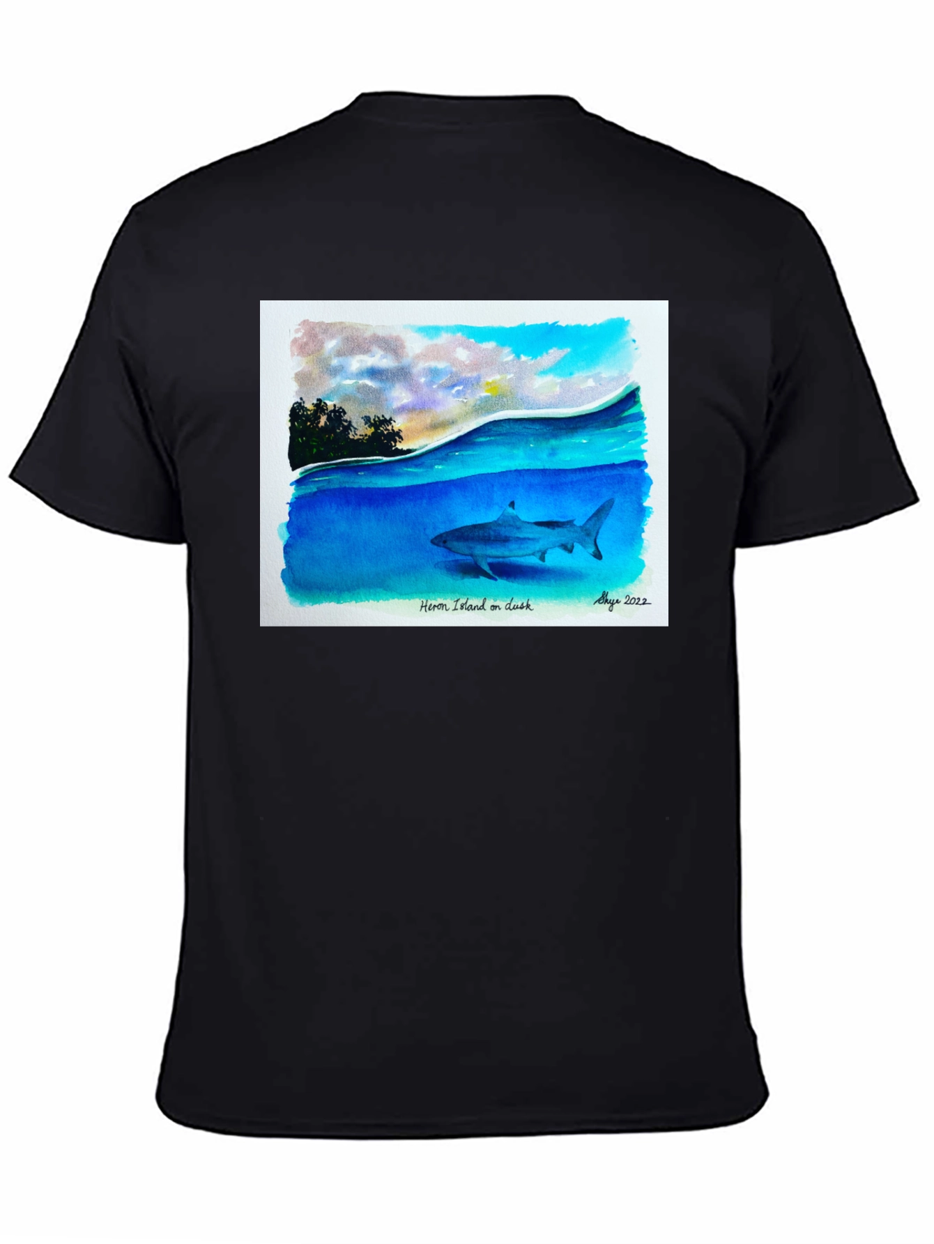 Heron Island Shark Art T-Shirt