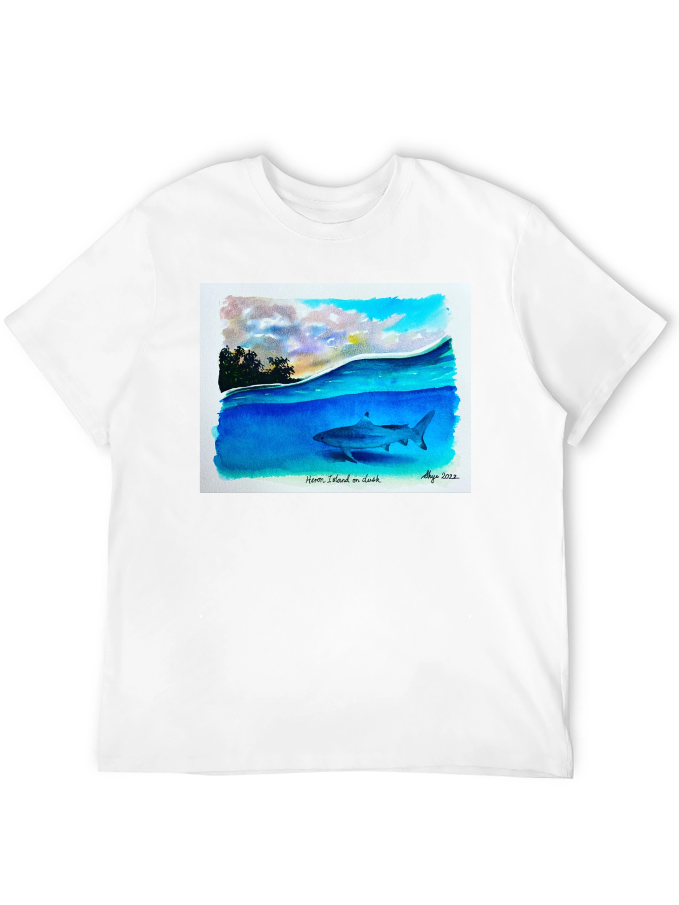 Heron Island Shark Art T-Shirt