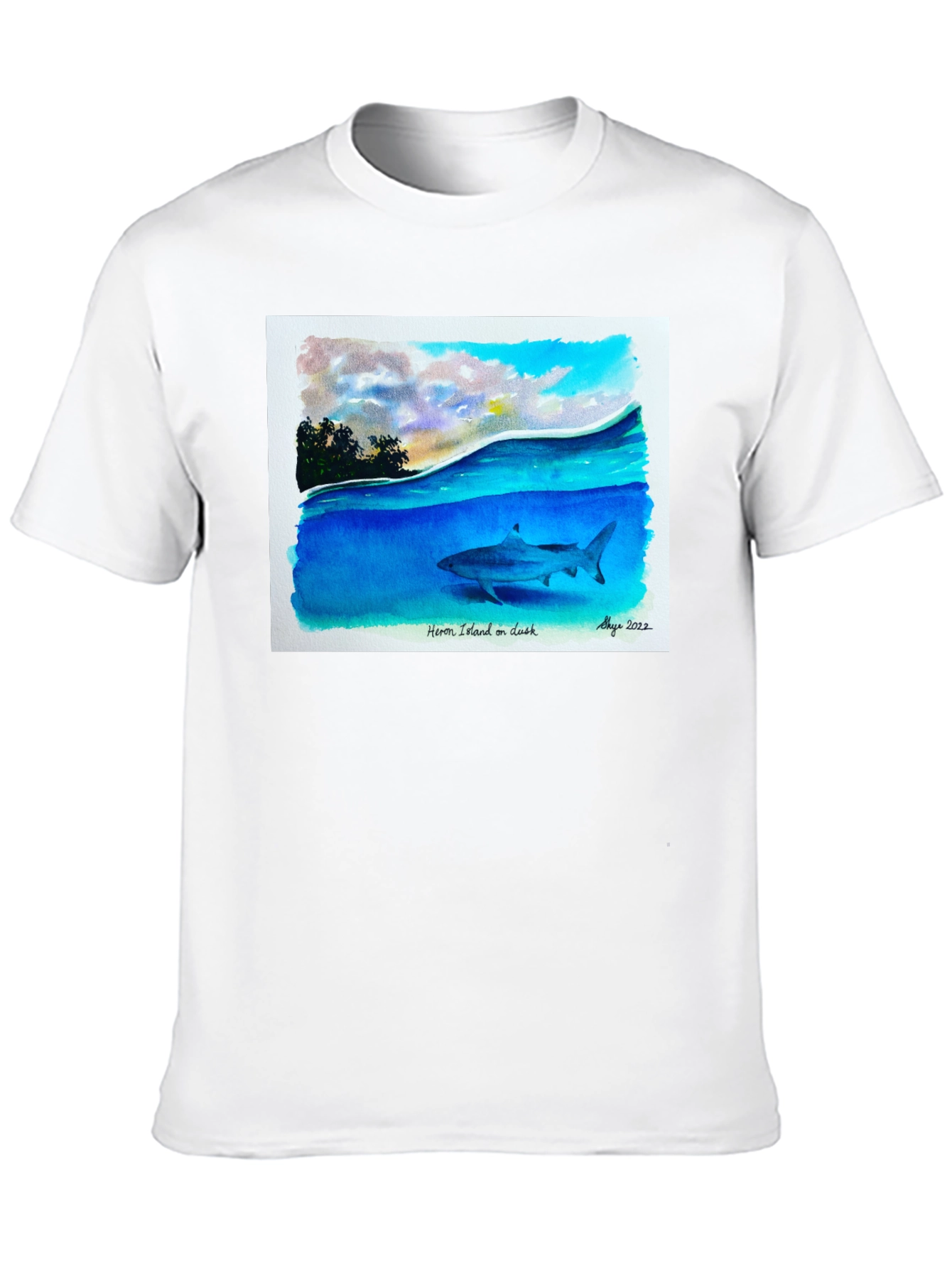 Heron Island Shark Art T-Shirt