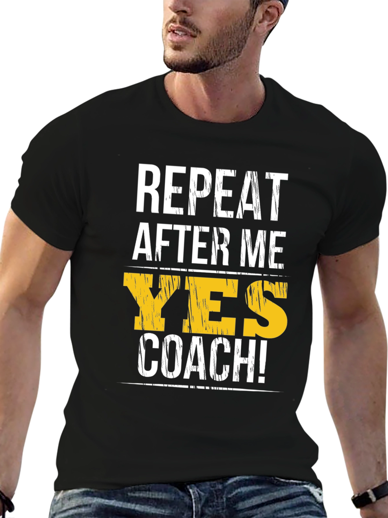 Yes Coach T-Shirt - Funny Motivational Gym Tee