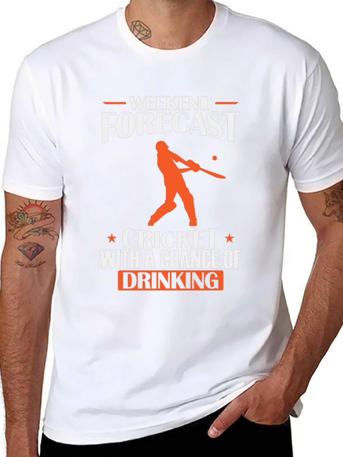 Weekend Cricket & Drinking Forecast T-Shirt