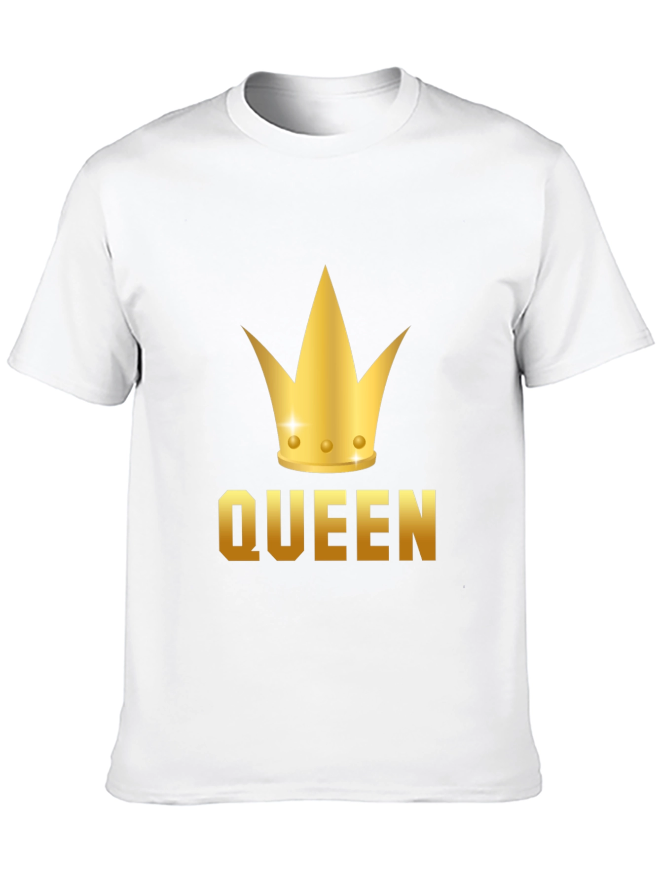 Queen Crown Graphic Tee - Black Cotton T-Shirt