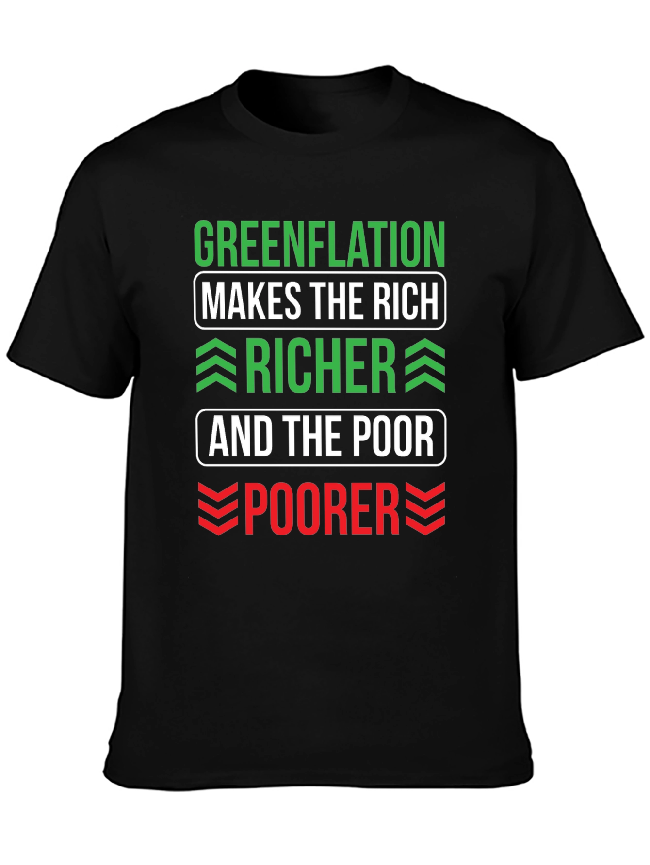 Greenflation T-Shirt - Makes The Rich Richer