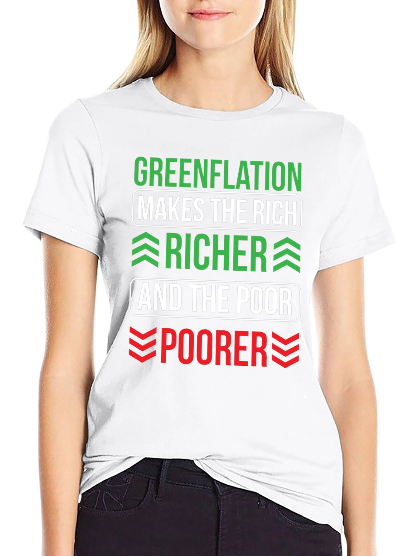 Greenflation T-Shirt - Makes The Rich Richer