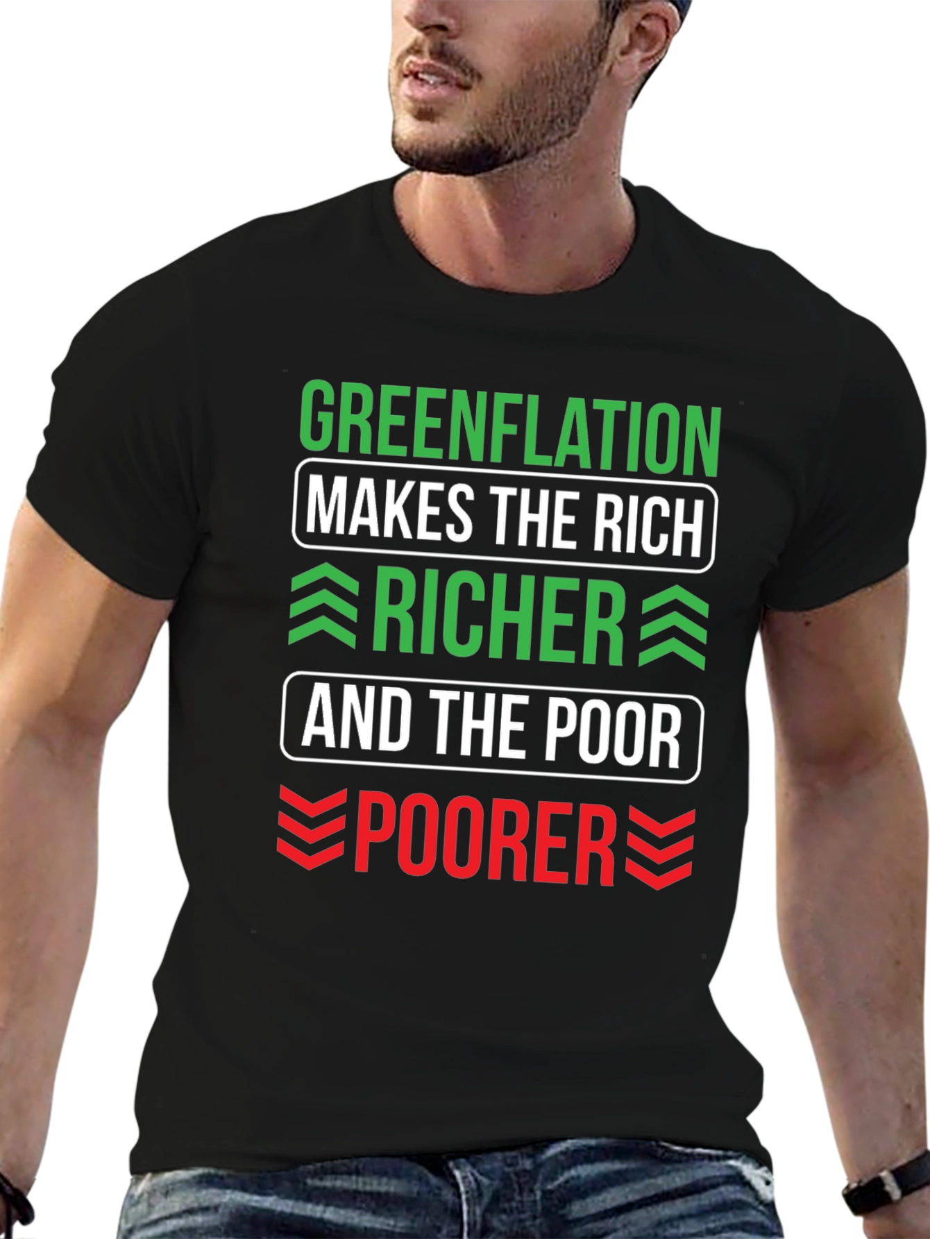 Greenflation T-Shirt - Makes The Rich Richer