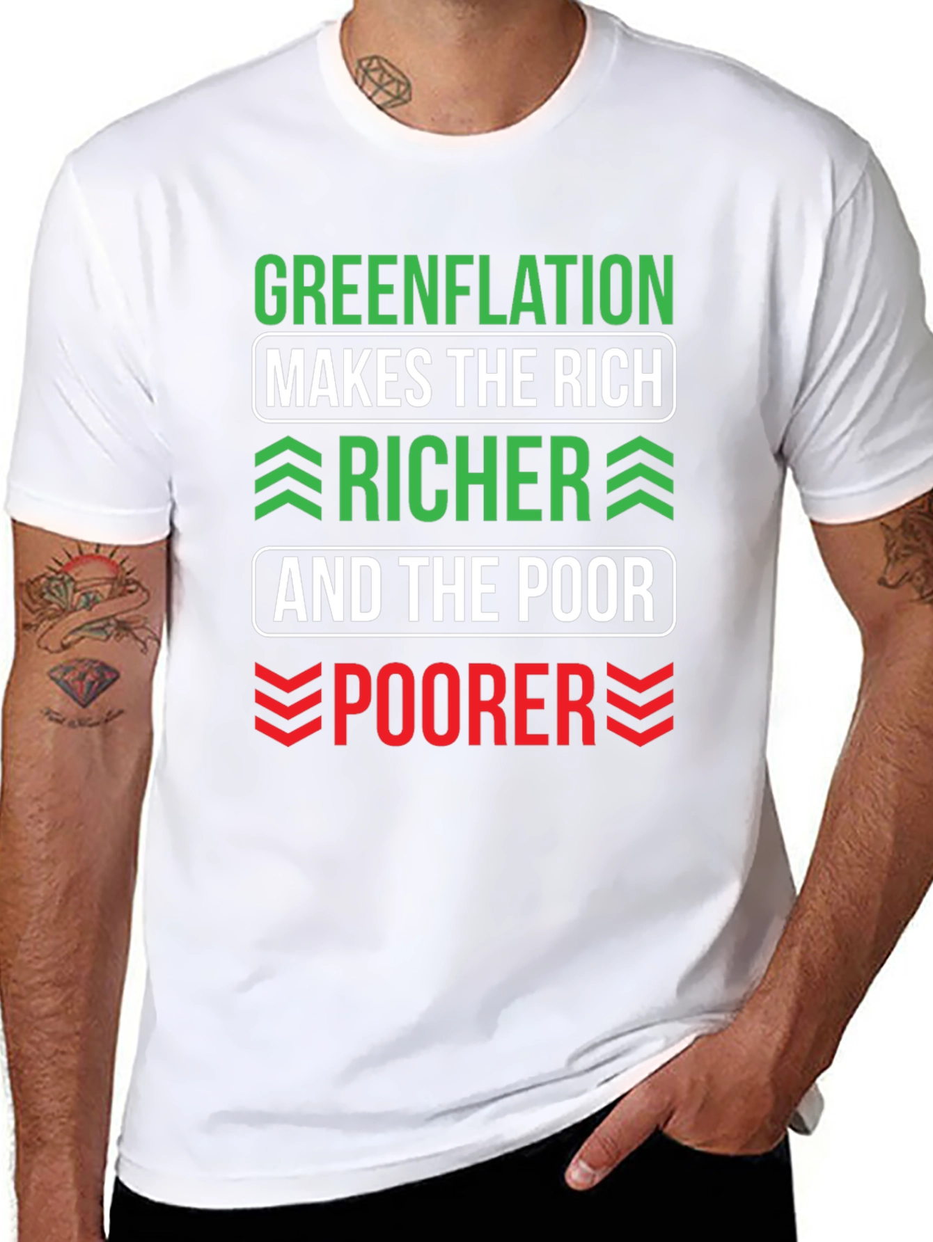 Greenflation T-Shirt - Makes The Rich Richer