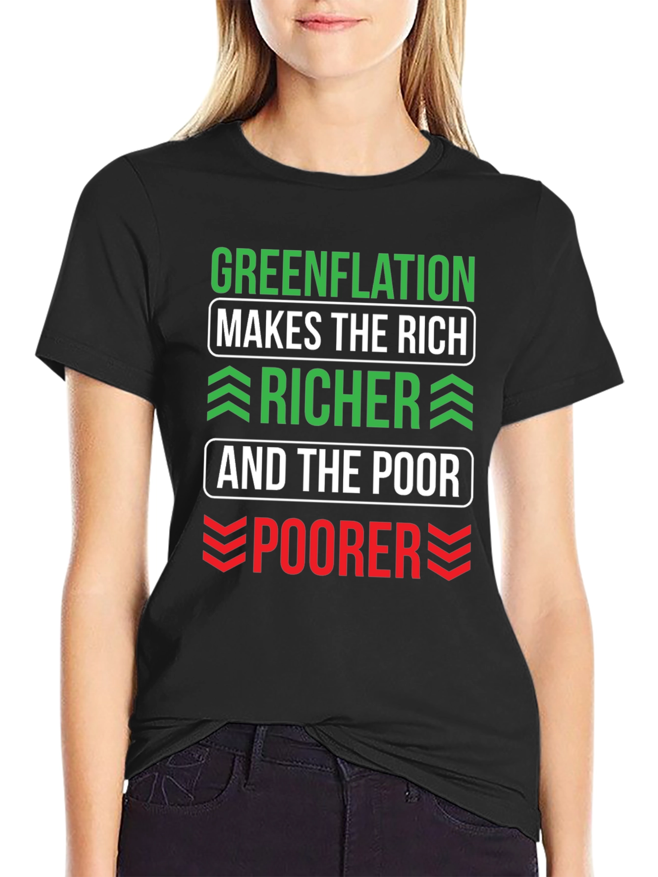 Greenflation T-Shirt - Makes The Rich Richer