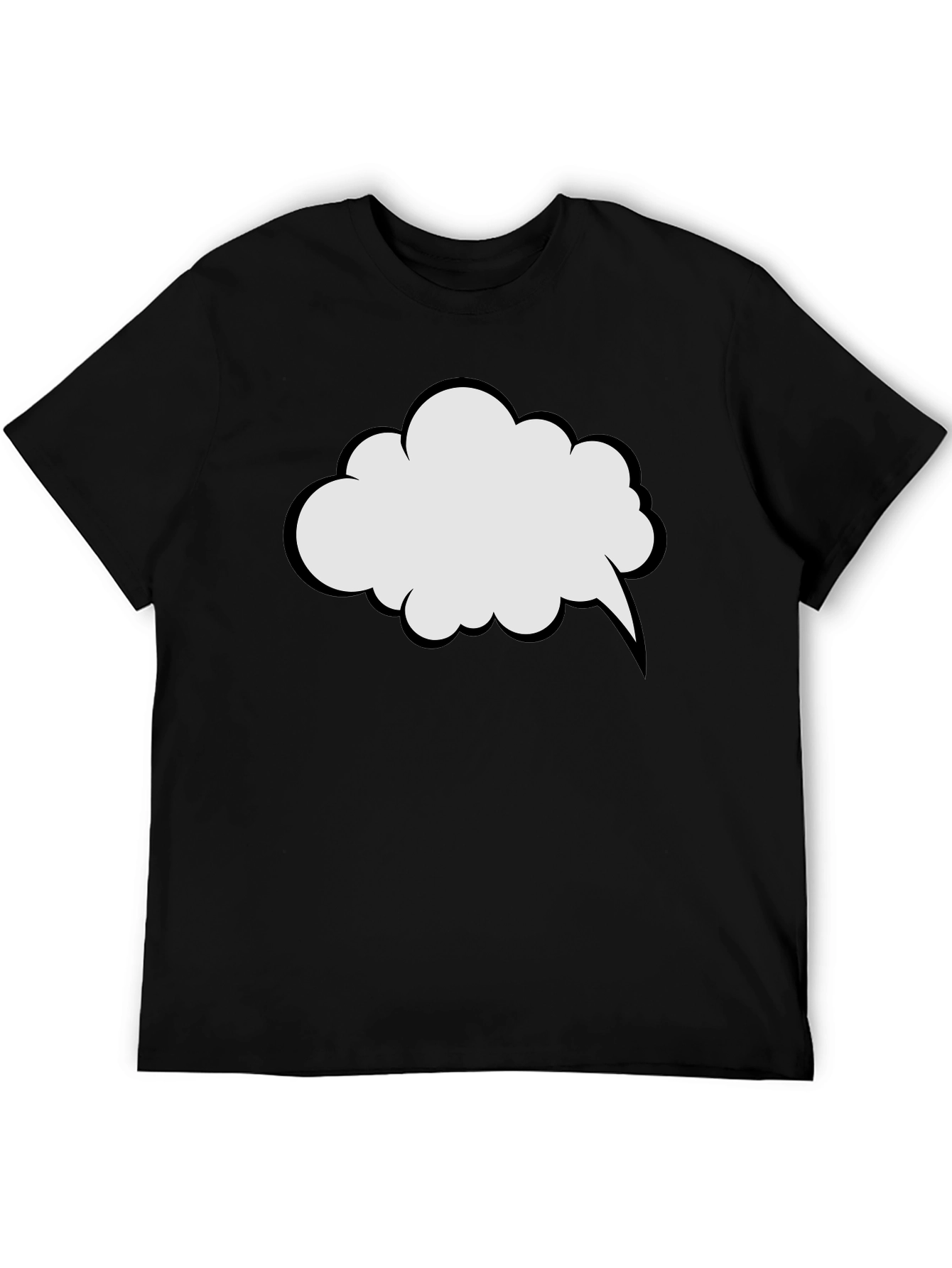 Comic Speech Bubble Graphic Tee - Casual Style