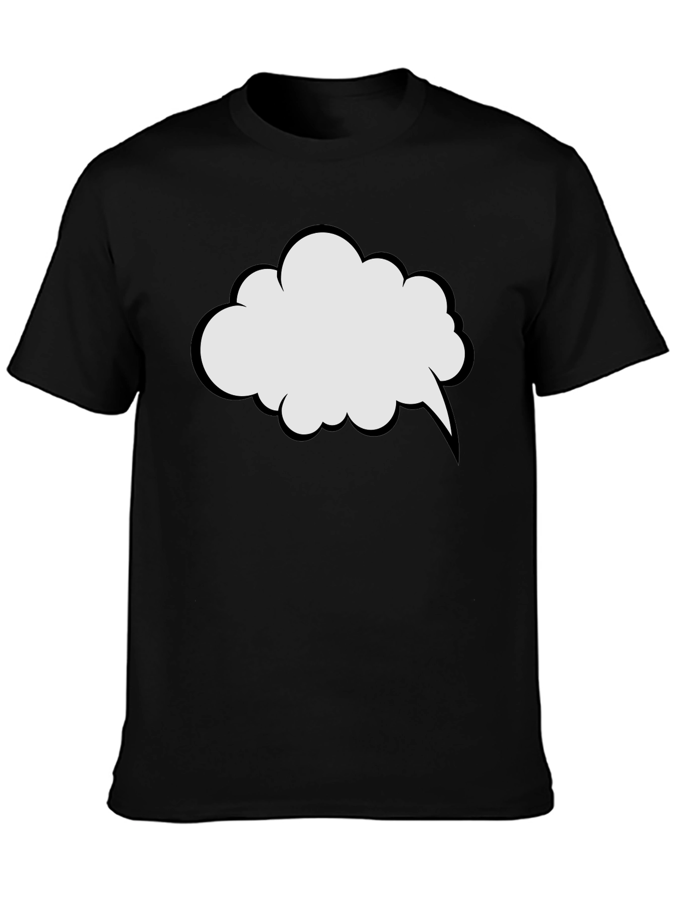 Comic Speech Bubble Graphic Tee - Casual Style