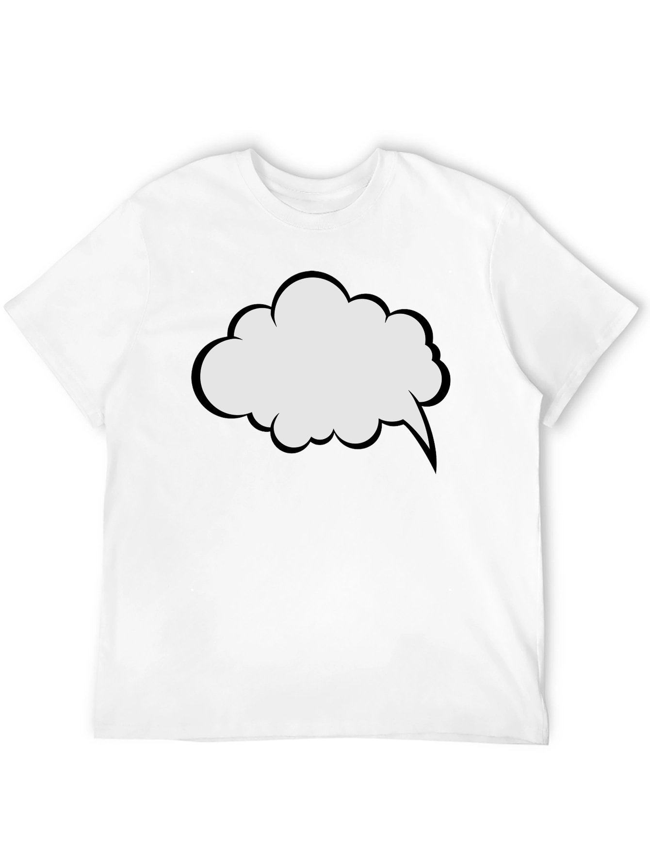 Comic Speech Bubble Graphic Tee - Casual Style