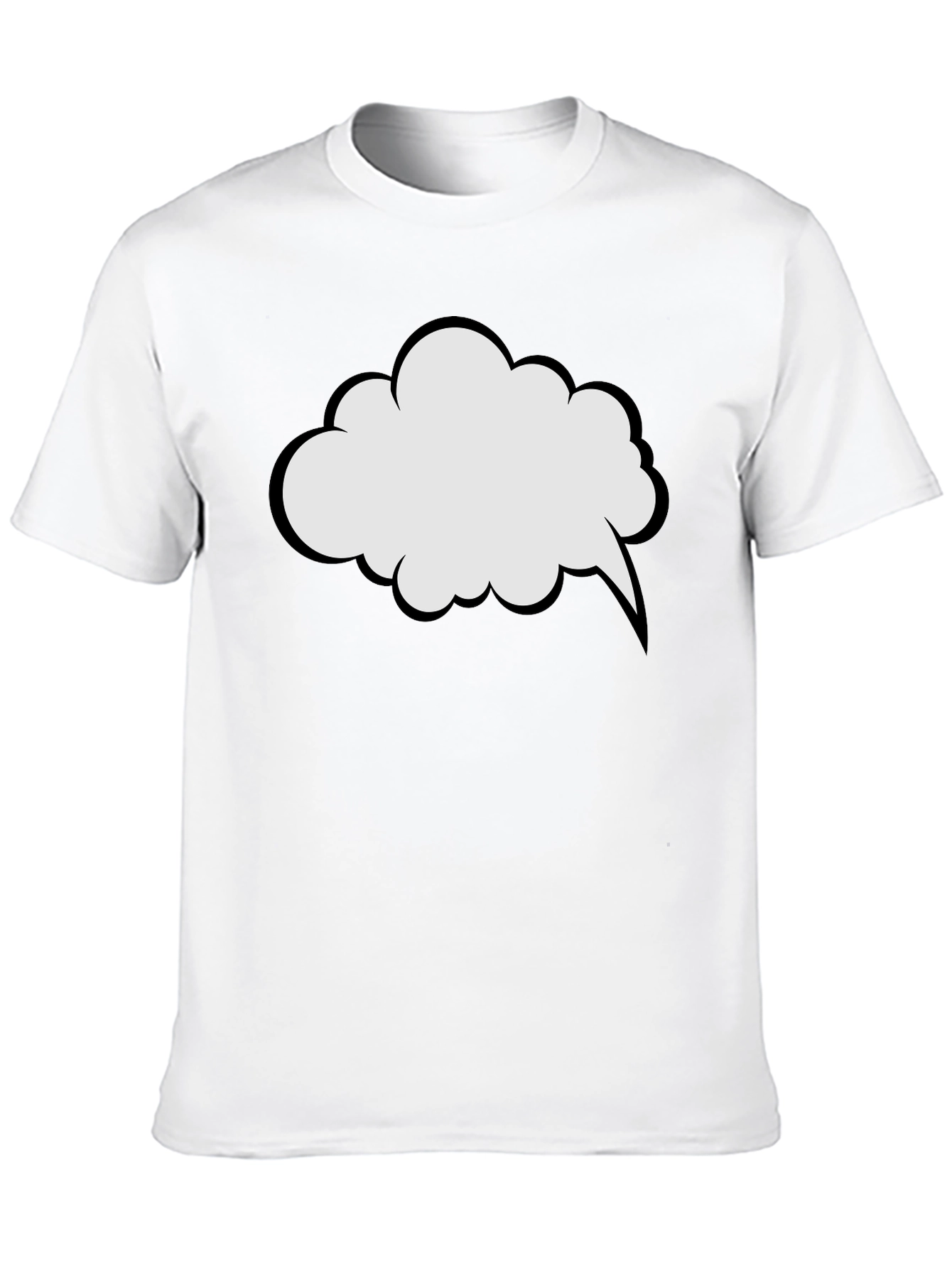 Comic Speech Bubble Graphic Tee - Casual Style