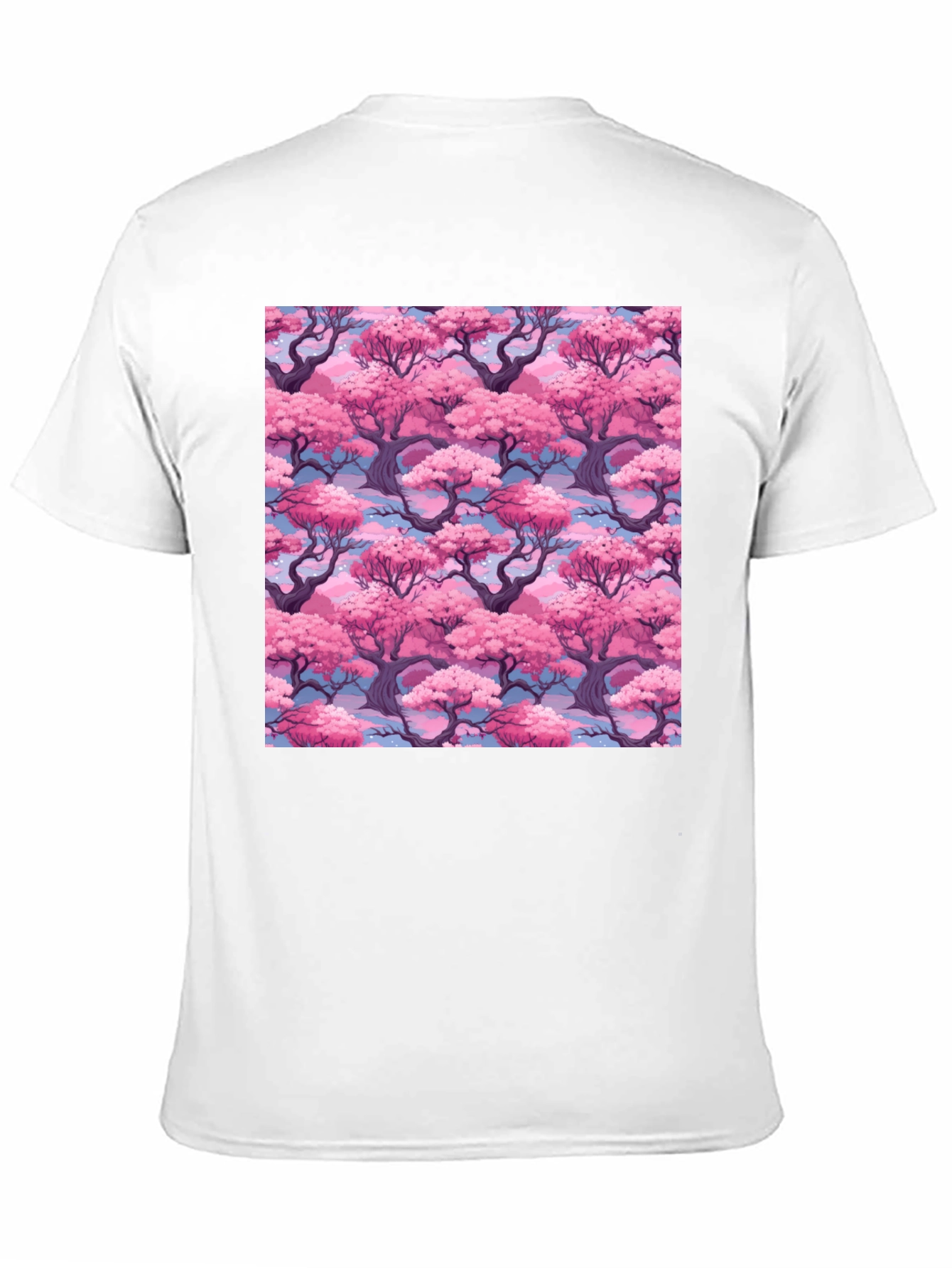 Sakura Tree Print Black T-Shirt