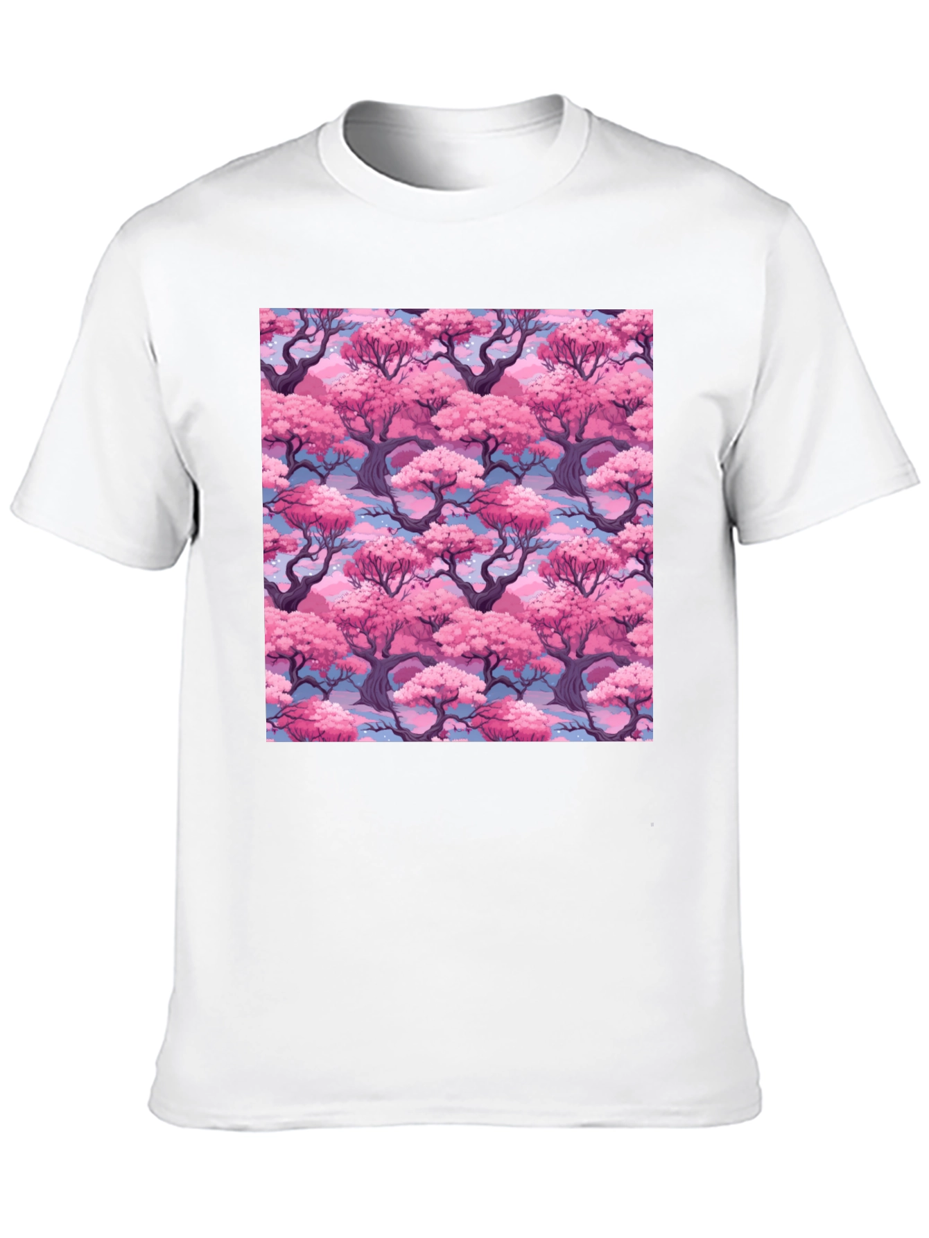 Sakura Tree Print Black T-Shirt