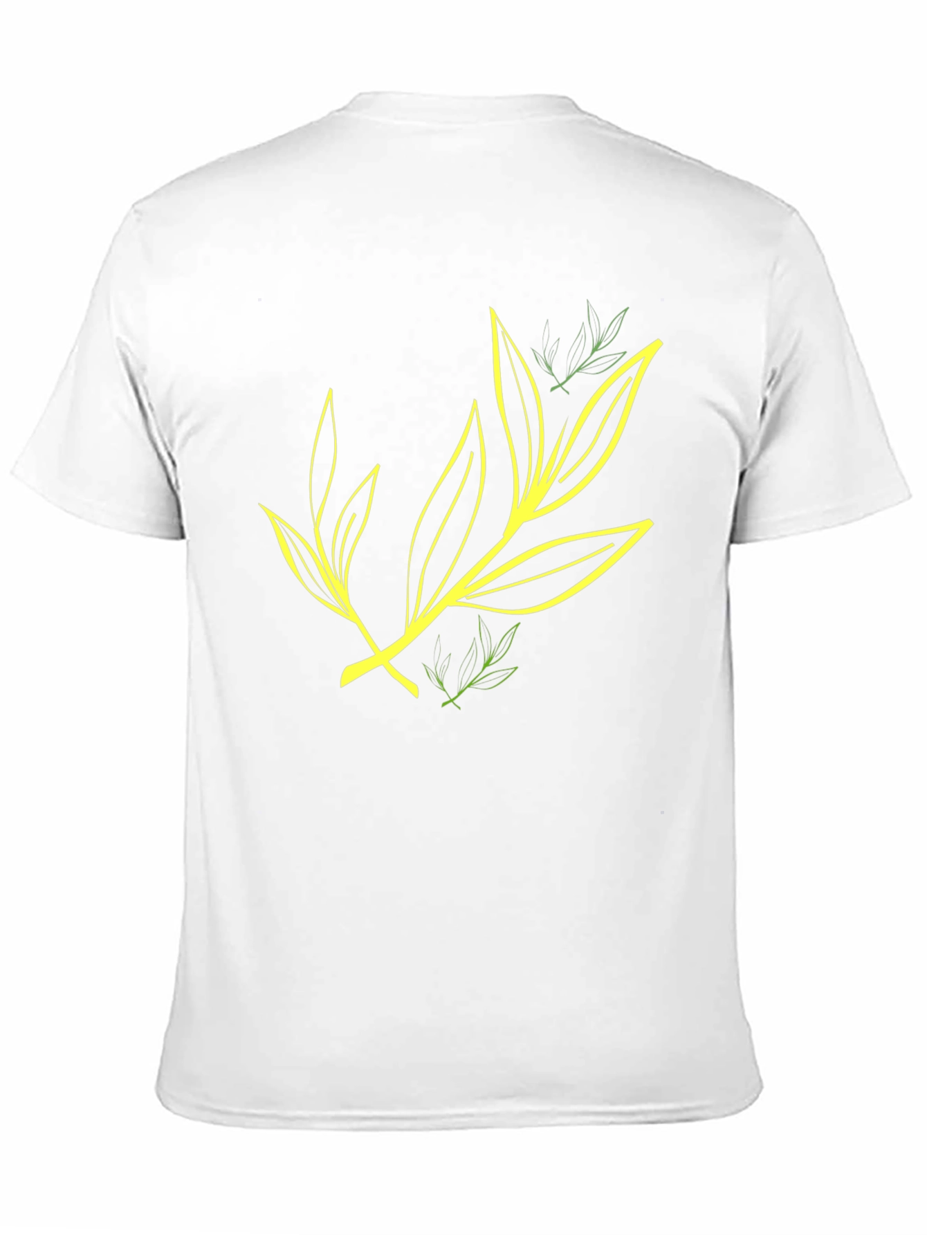 Leaf Design Black T-Shirt for Casual Wear