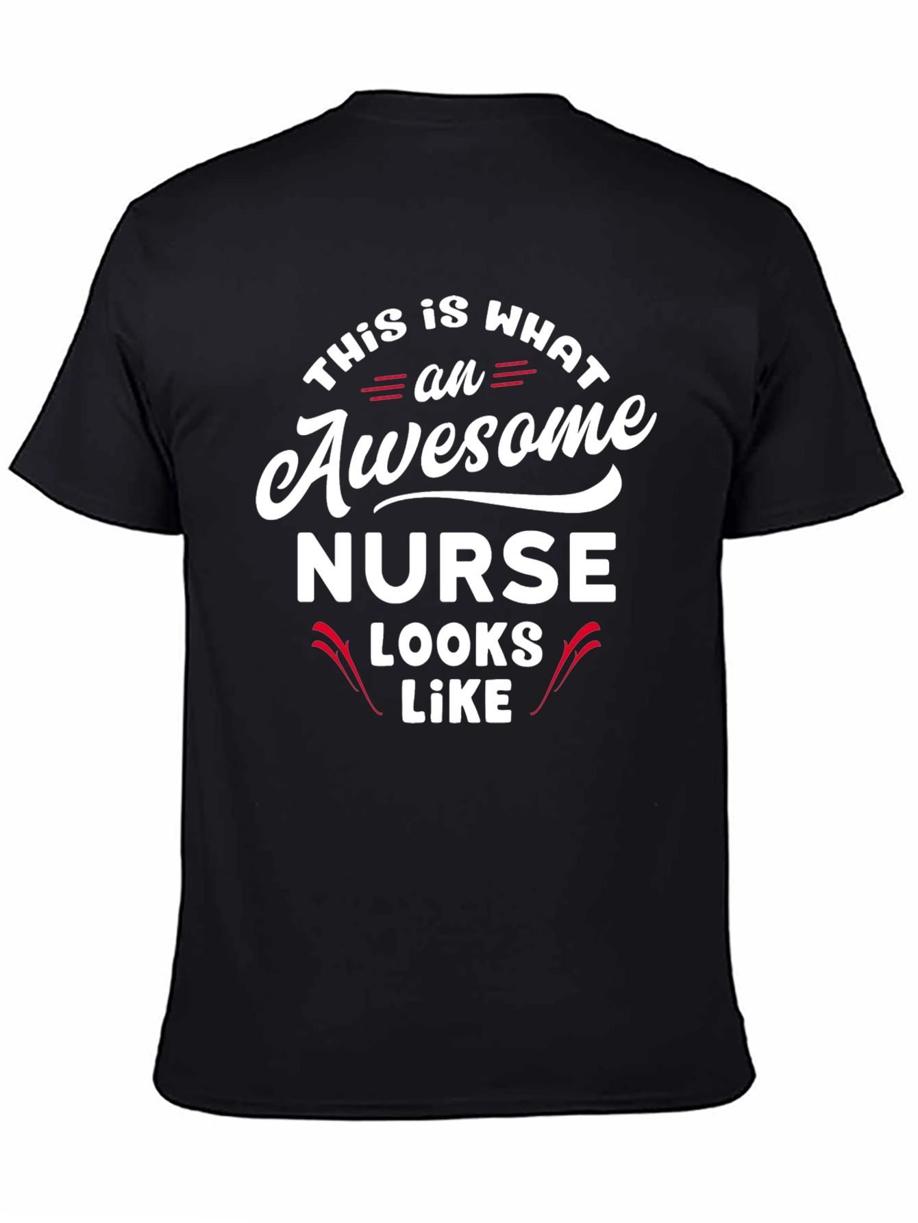 Awesome Nurse Graphic T-Shirt - Black