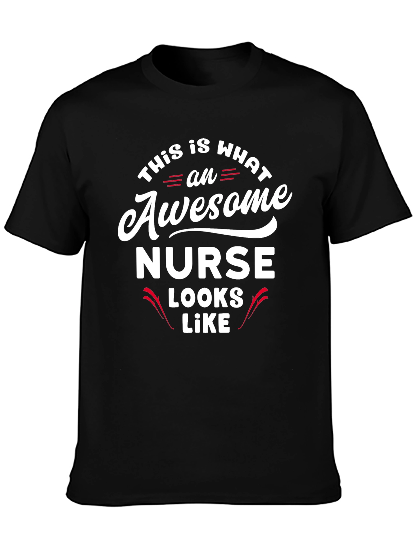 Awesome Nurse Graphic T-Shirt - Black