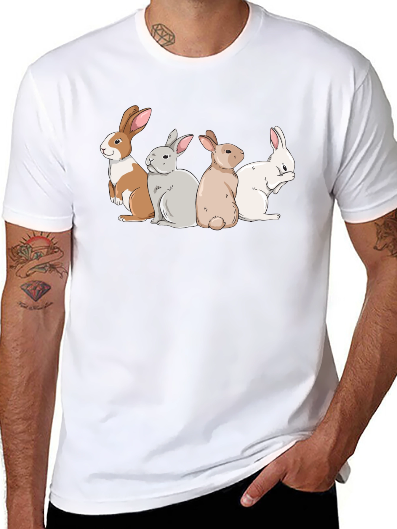 Bunny Squad Graphic Tee - Soft Cotton T-Shirt