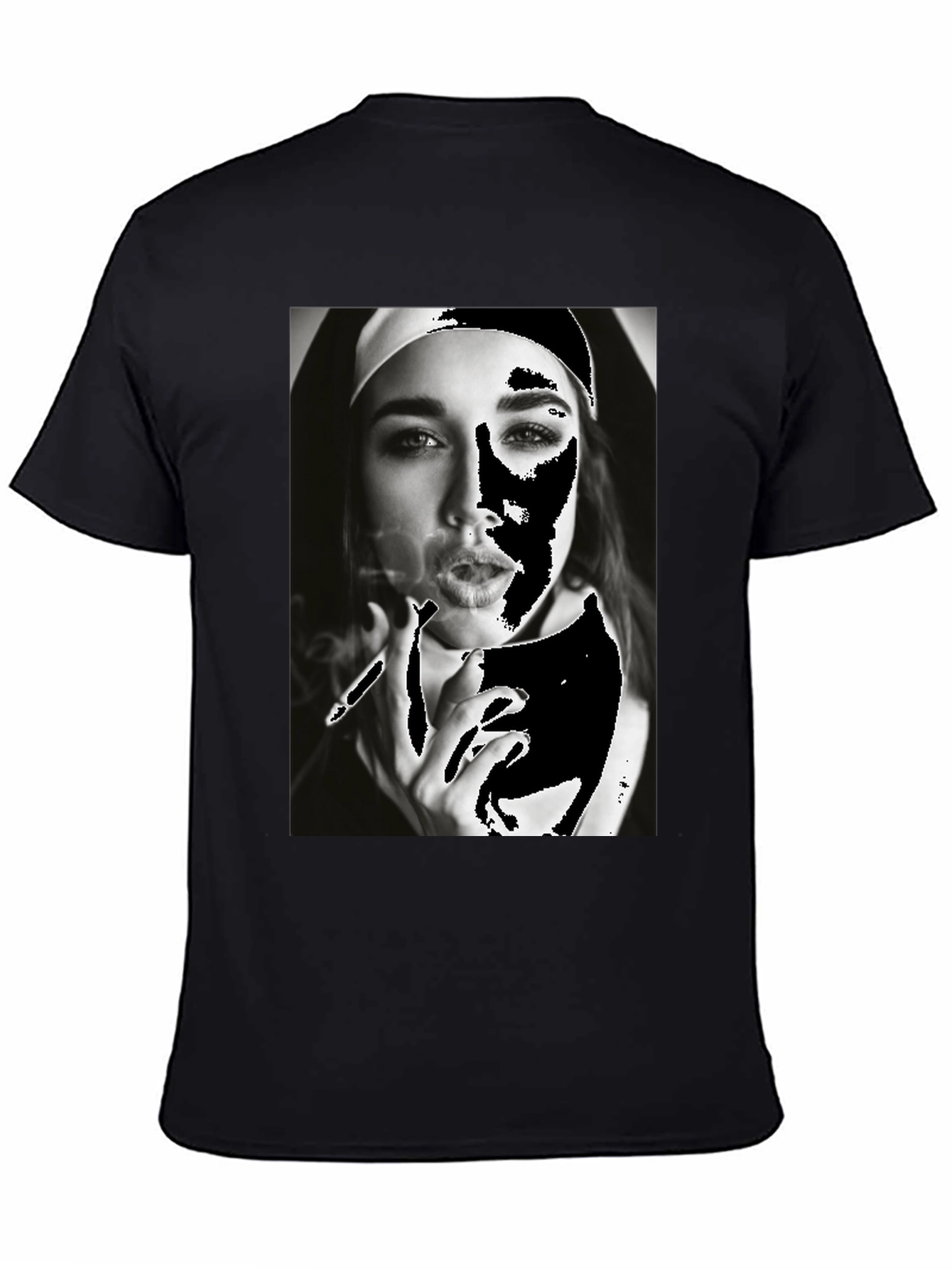 Nun Smoking T-Shirt - Edgy Graphic Tee