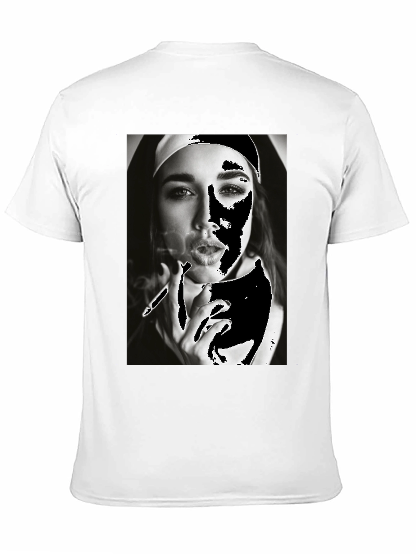 Nun Smoking T-Shirt - Edgy Graphic Tee