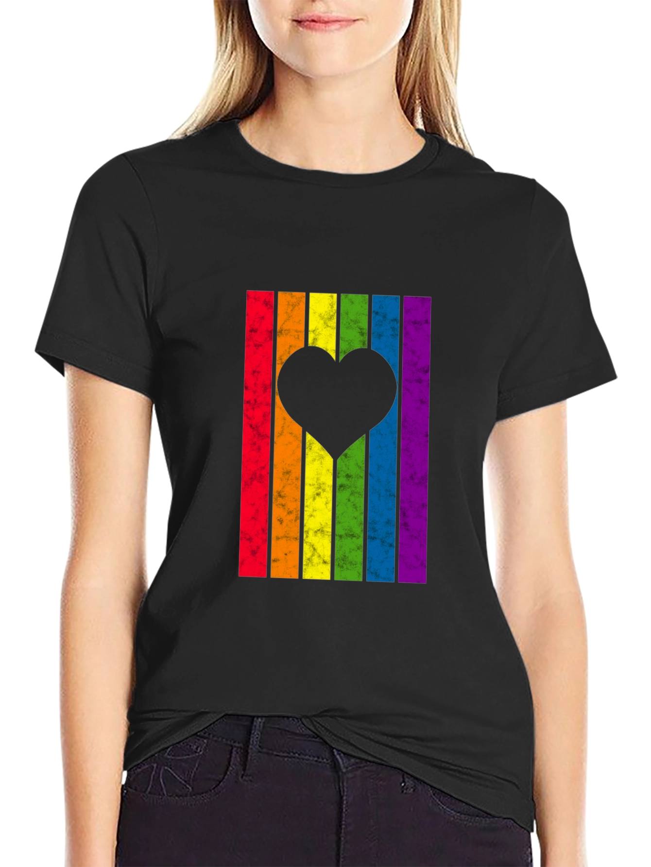LGBT Rainbow Heart Graphic Tee - Pride Month T-Shirt