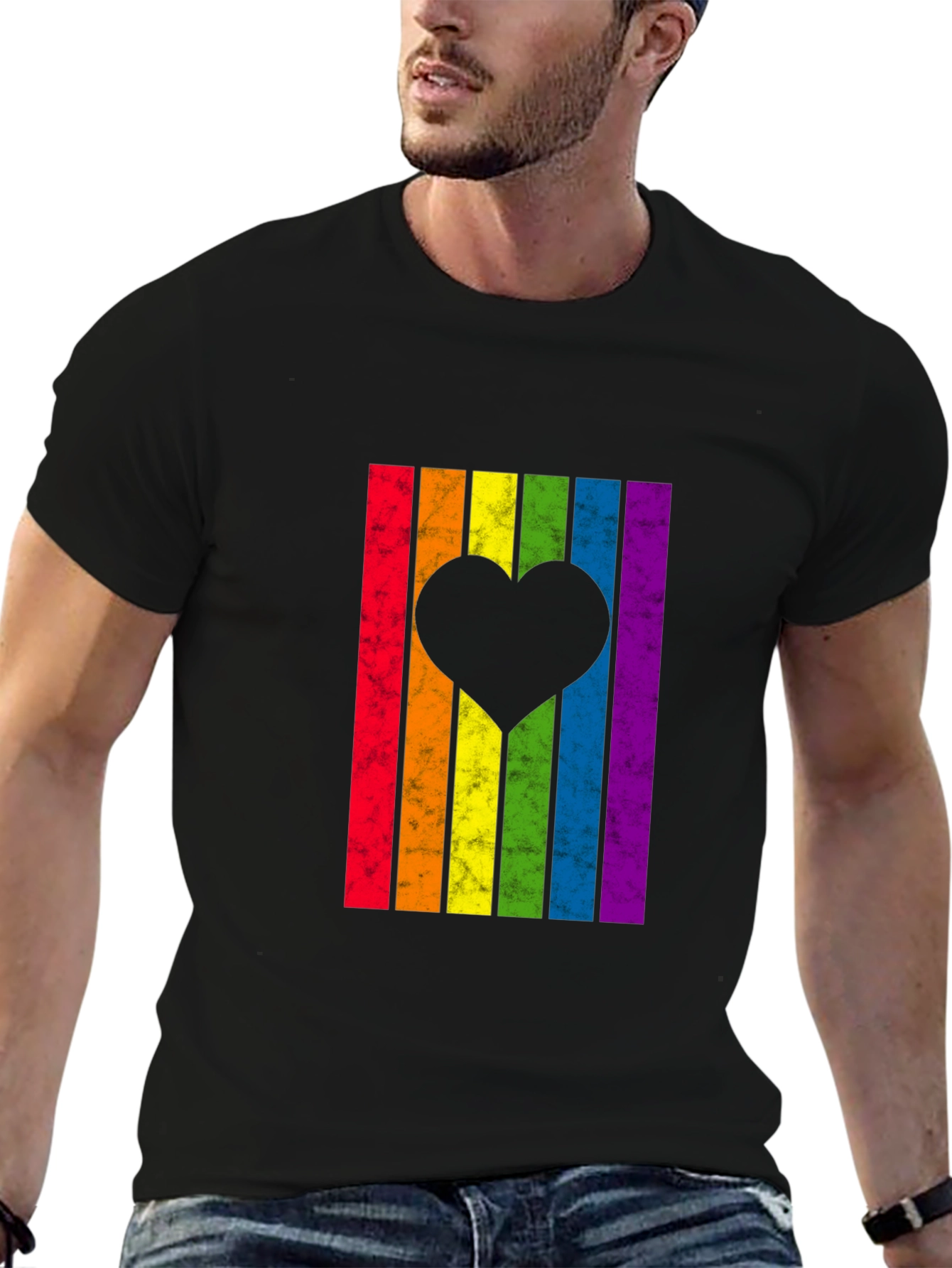 LGBT Rainbow Heart Graphic Tee - Pride Month T-Shirt