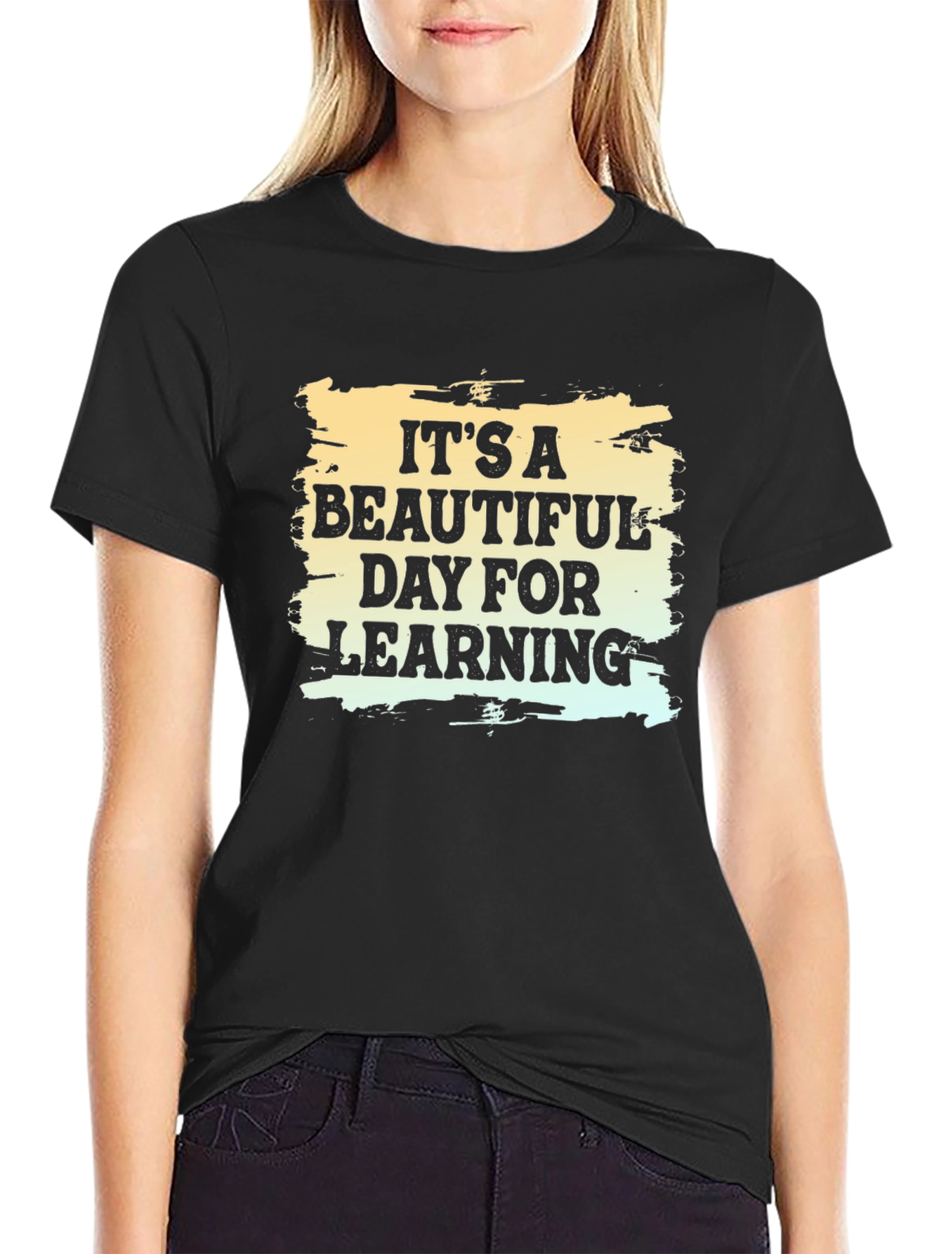 Its A Beautiful Day For Learning Black T-Shirt