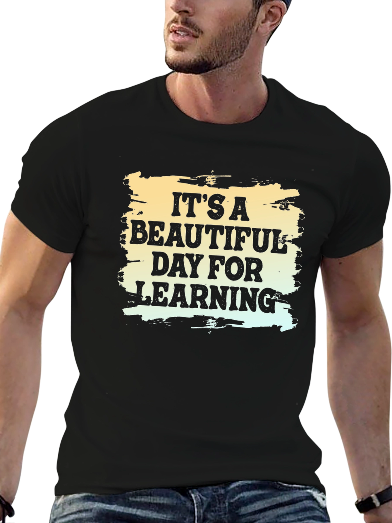 Its A Beautiful Day For Learning Black T-Shirt
