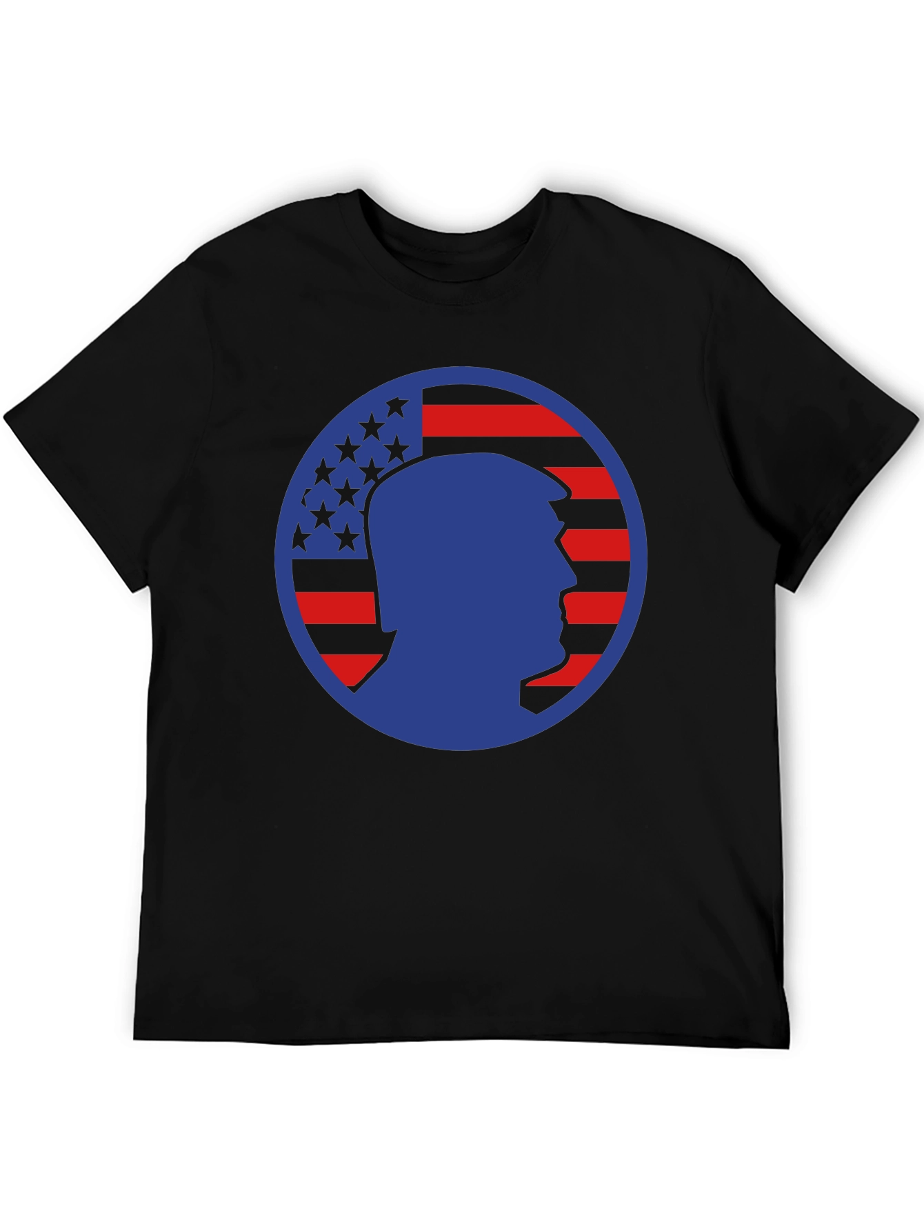 Trump Silhouette American Flag Graphic Tee