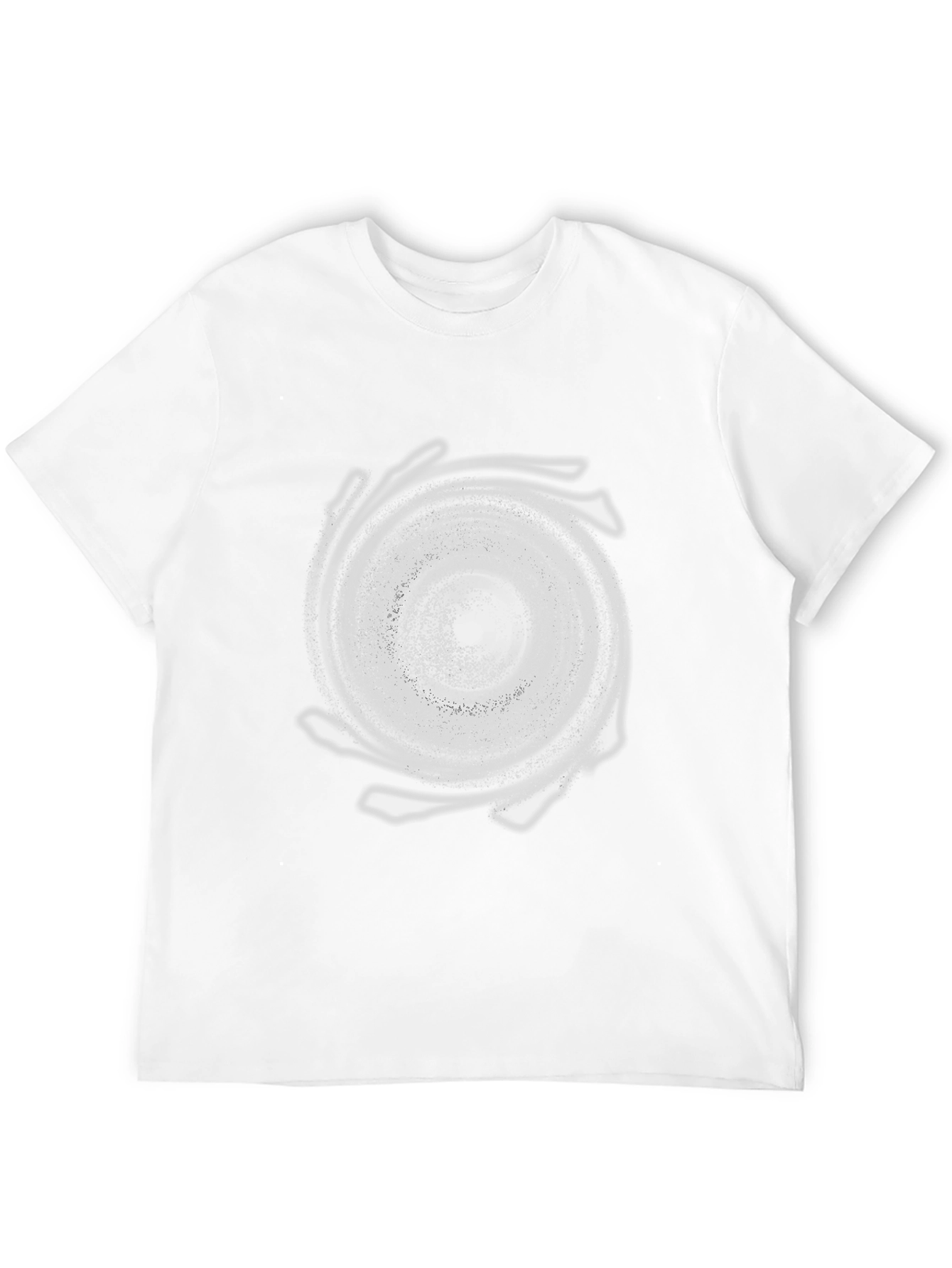 Spiral Galaxy Graphic Print Black T-Shirt