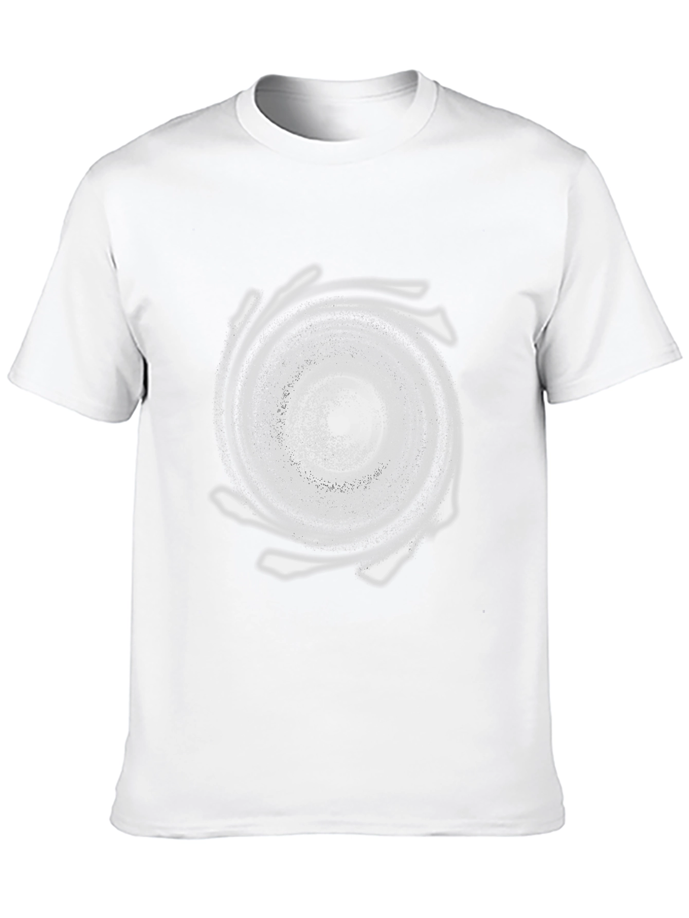 Spiral Galaxy Graphic Print Black T-Shirt