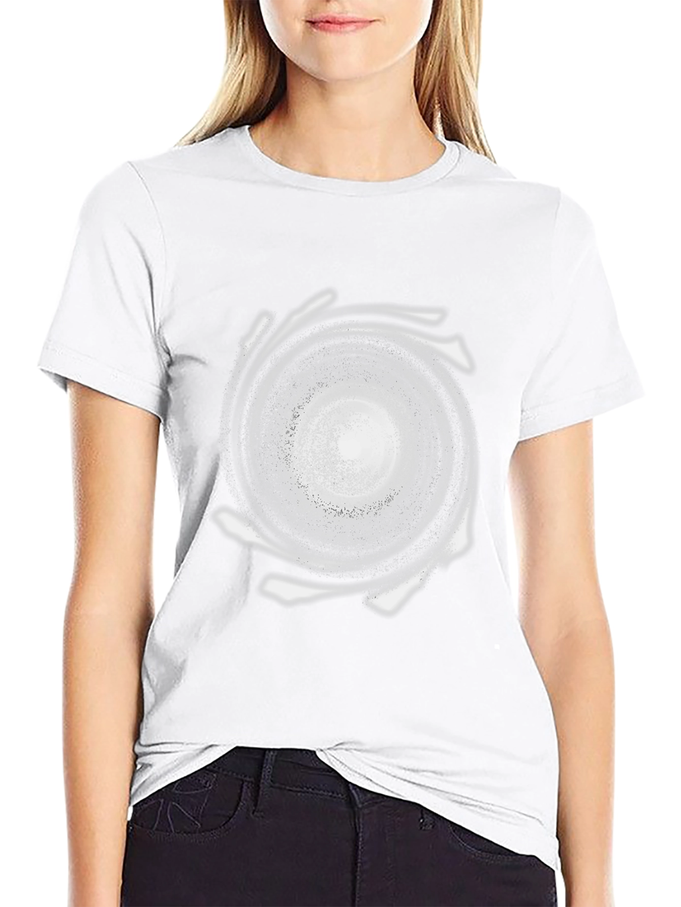 Spiral Galaxy Graphic Print Black T-Shirt