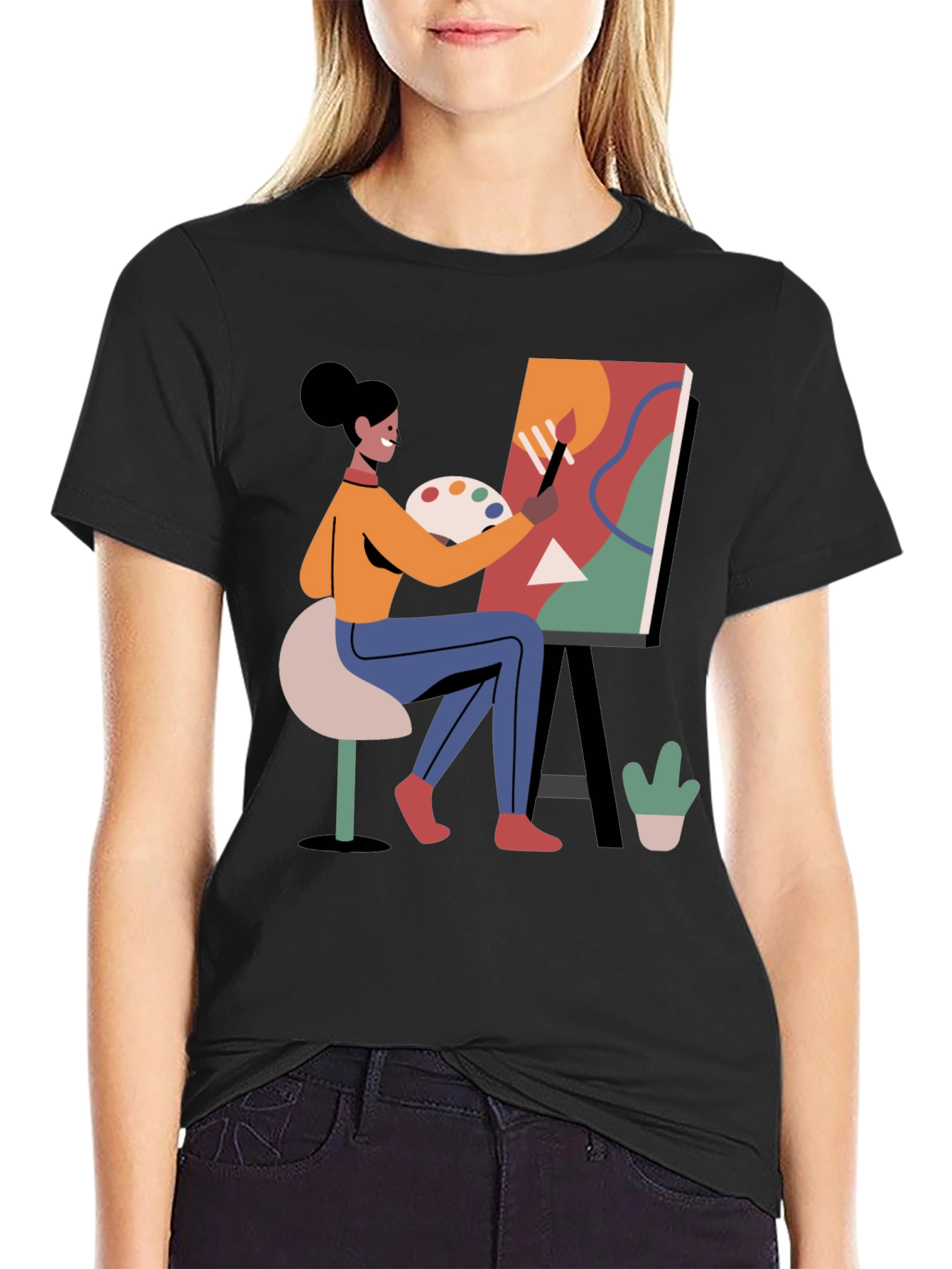 Artist Painting T-Shirt - Creative Graphic Tee