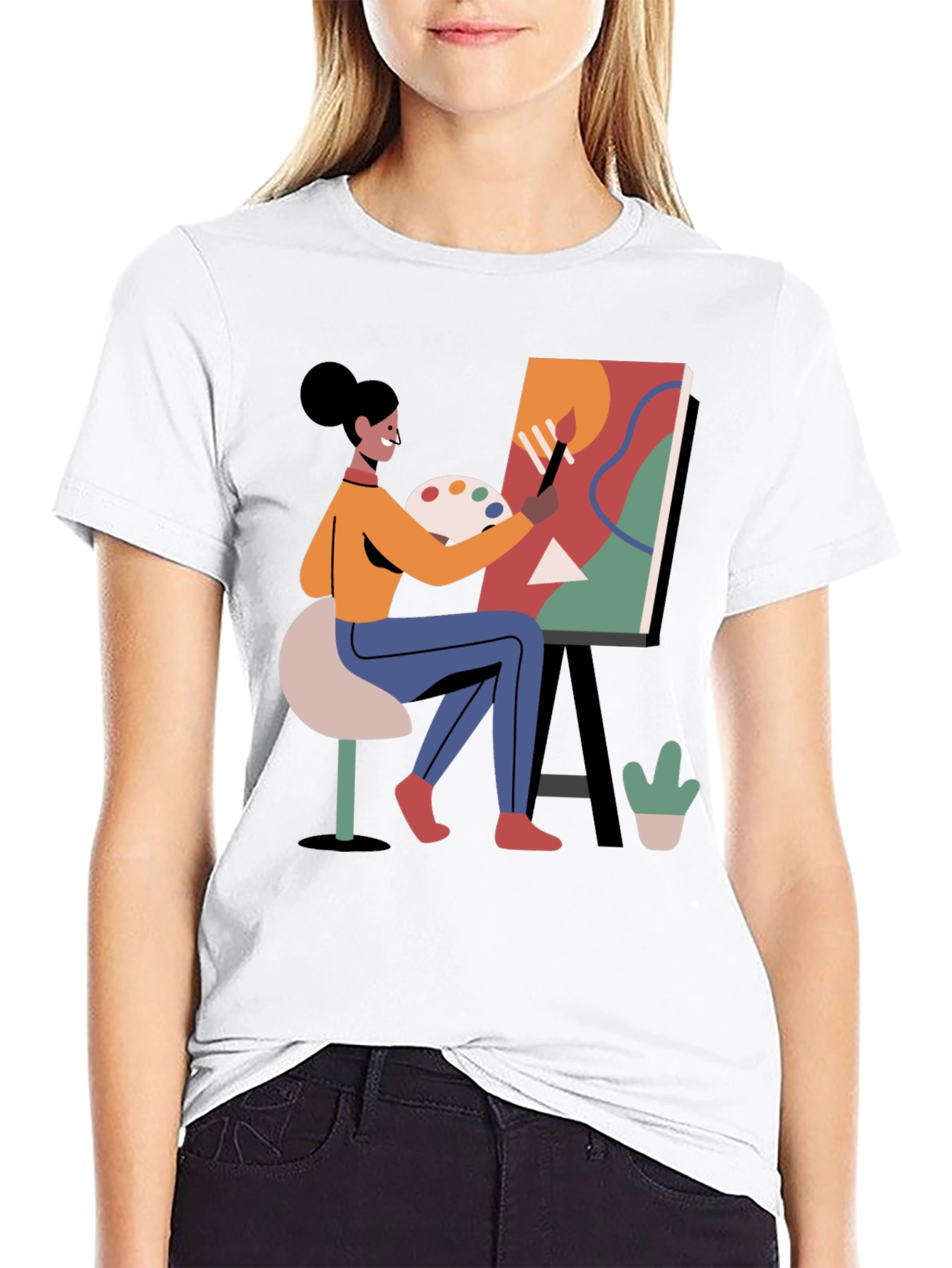 Artist Painting T-Shirt - Creative Graphic Tee