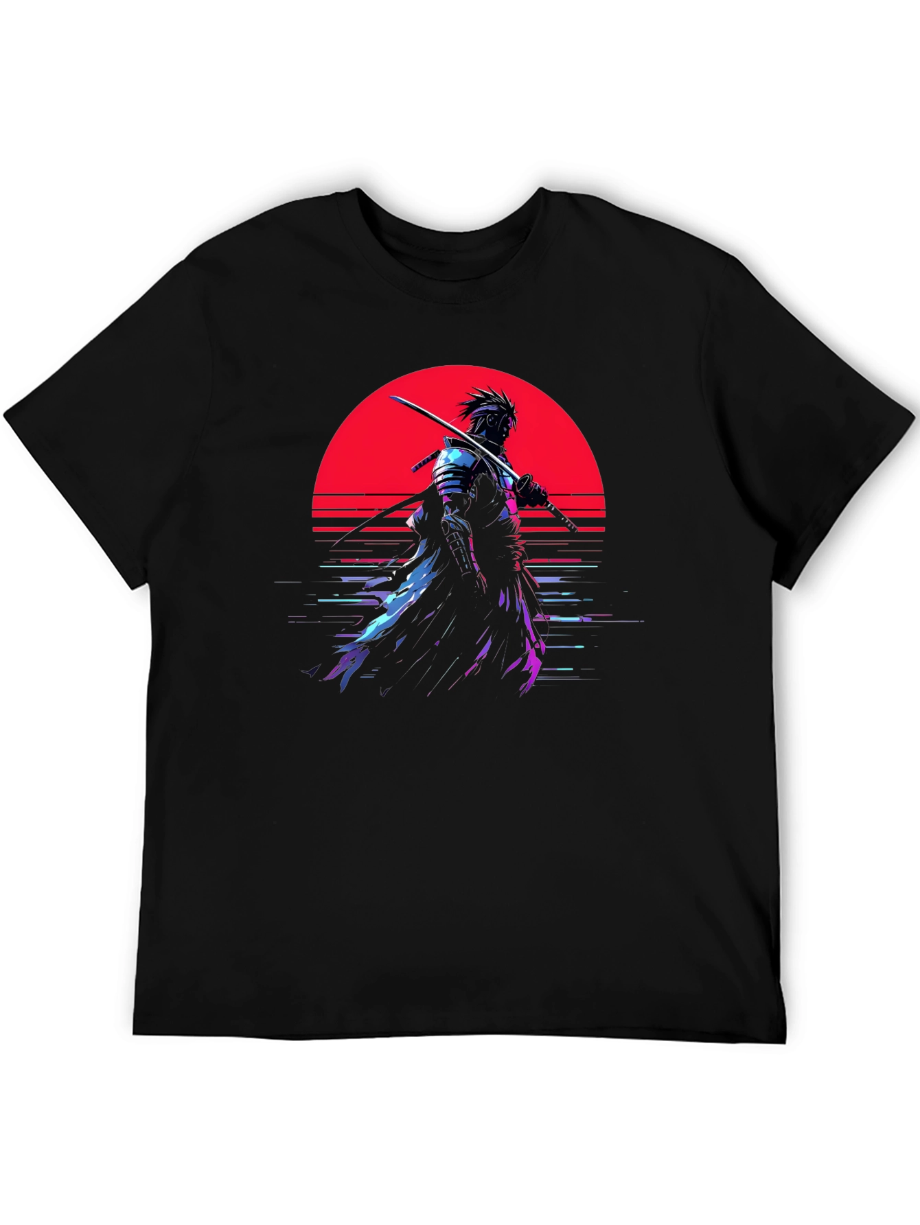Samurai Sunset Graphic T-Shirt