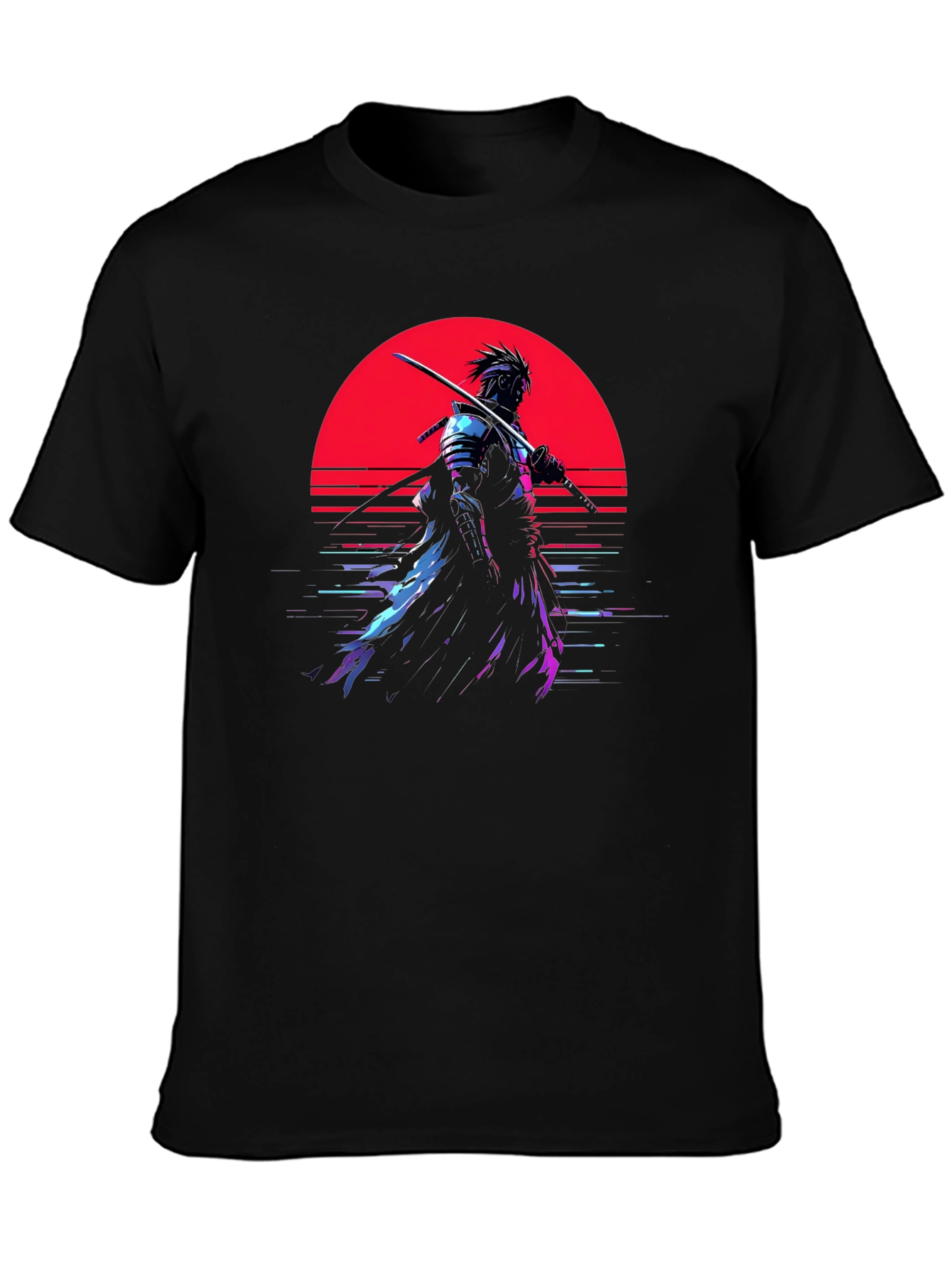 Samurai Sunset Graphic T-Shirt