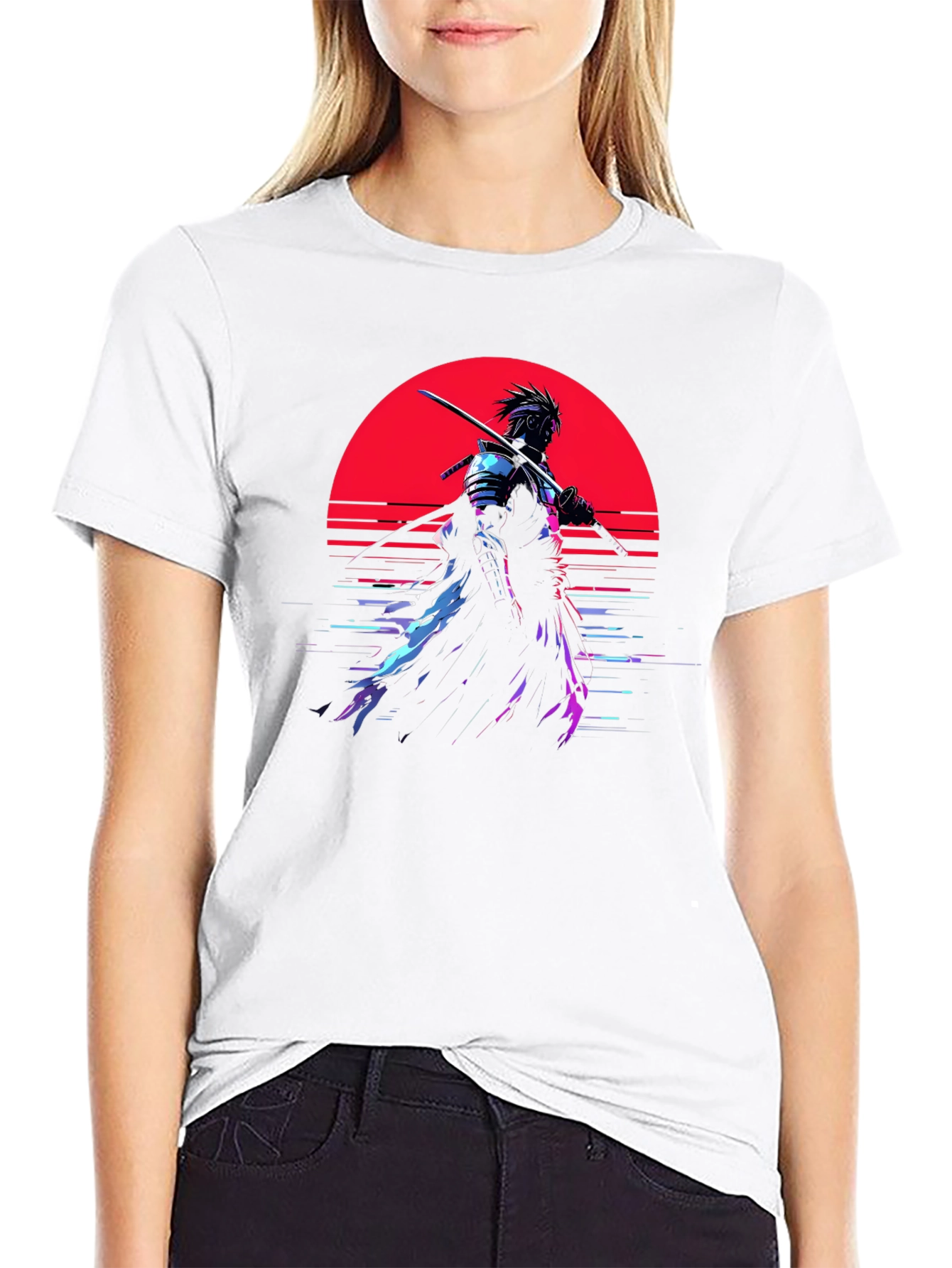 Samurai Sunset Graphic T-Shirt