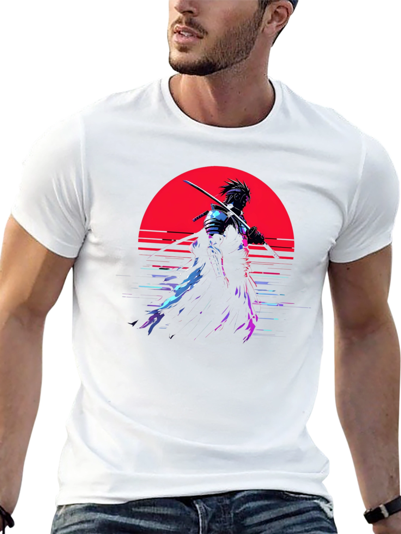 Samurai Sunset Graphic T-Shirt