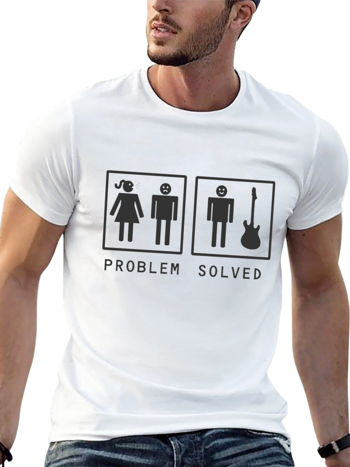 Problem Solved Guitarist T-Shirt - Black