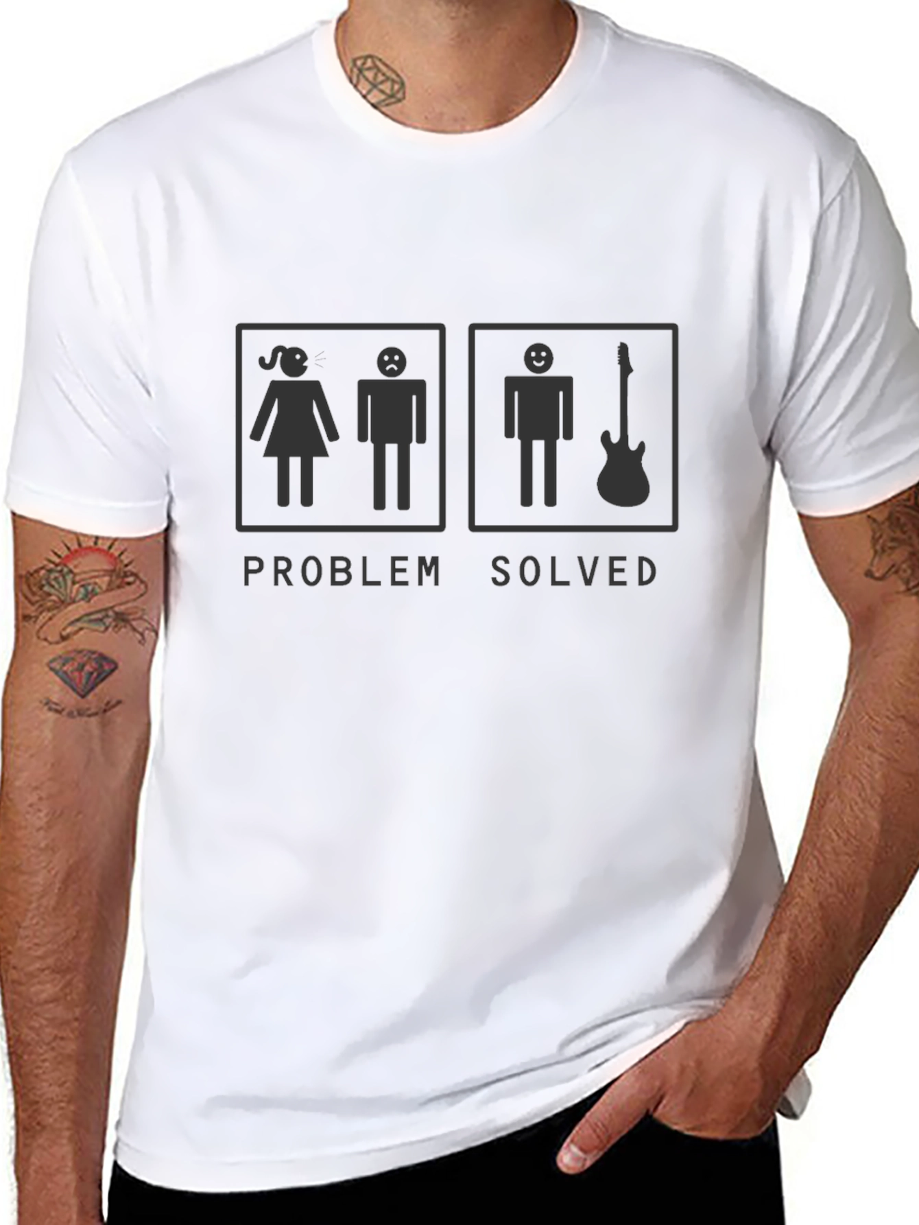 Problem Solved Guitarist T-Shirt - Black