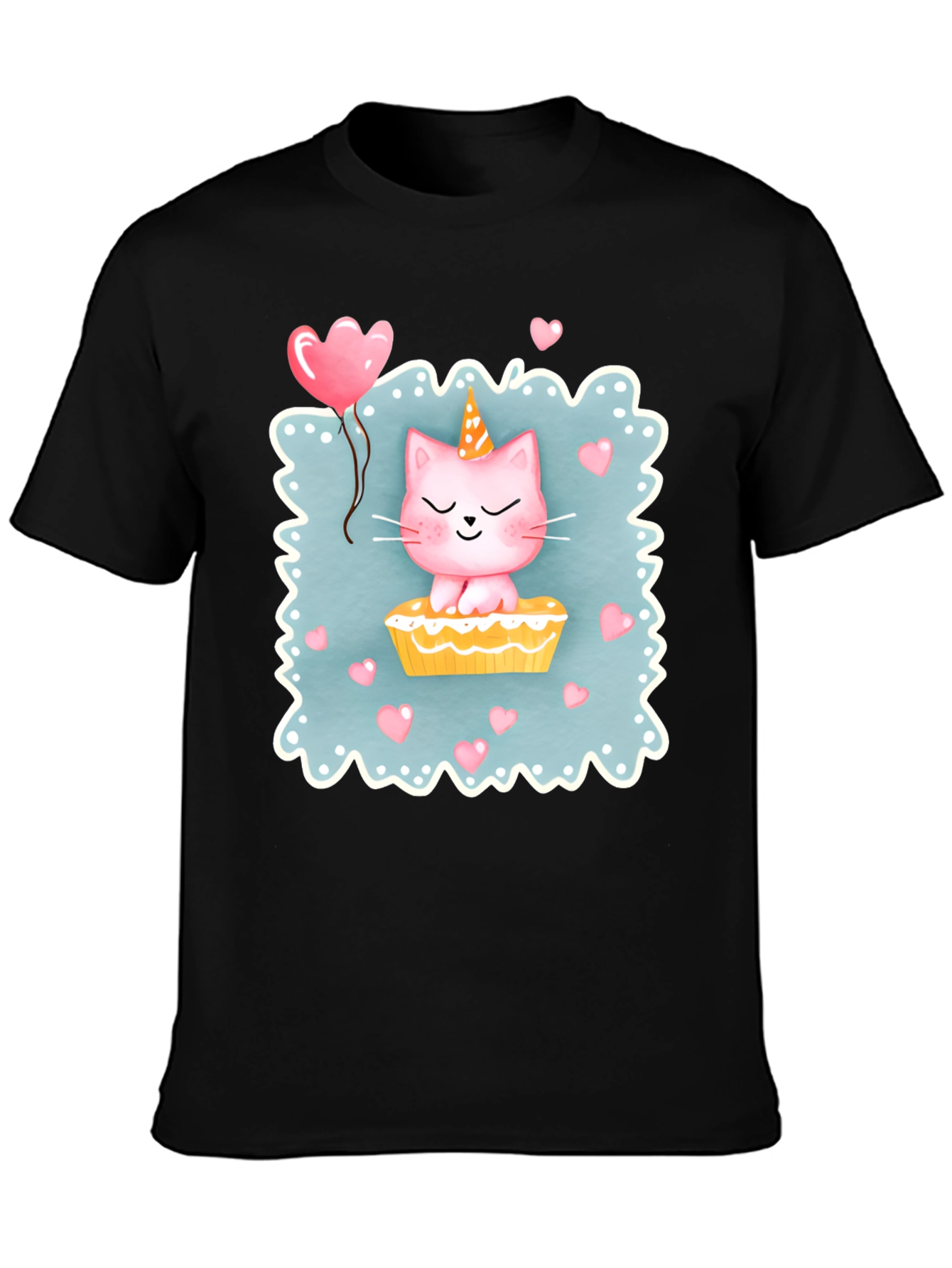 Cute Cat Unicorn Birthday T-Shirt