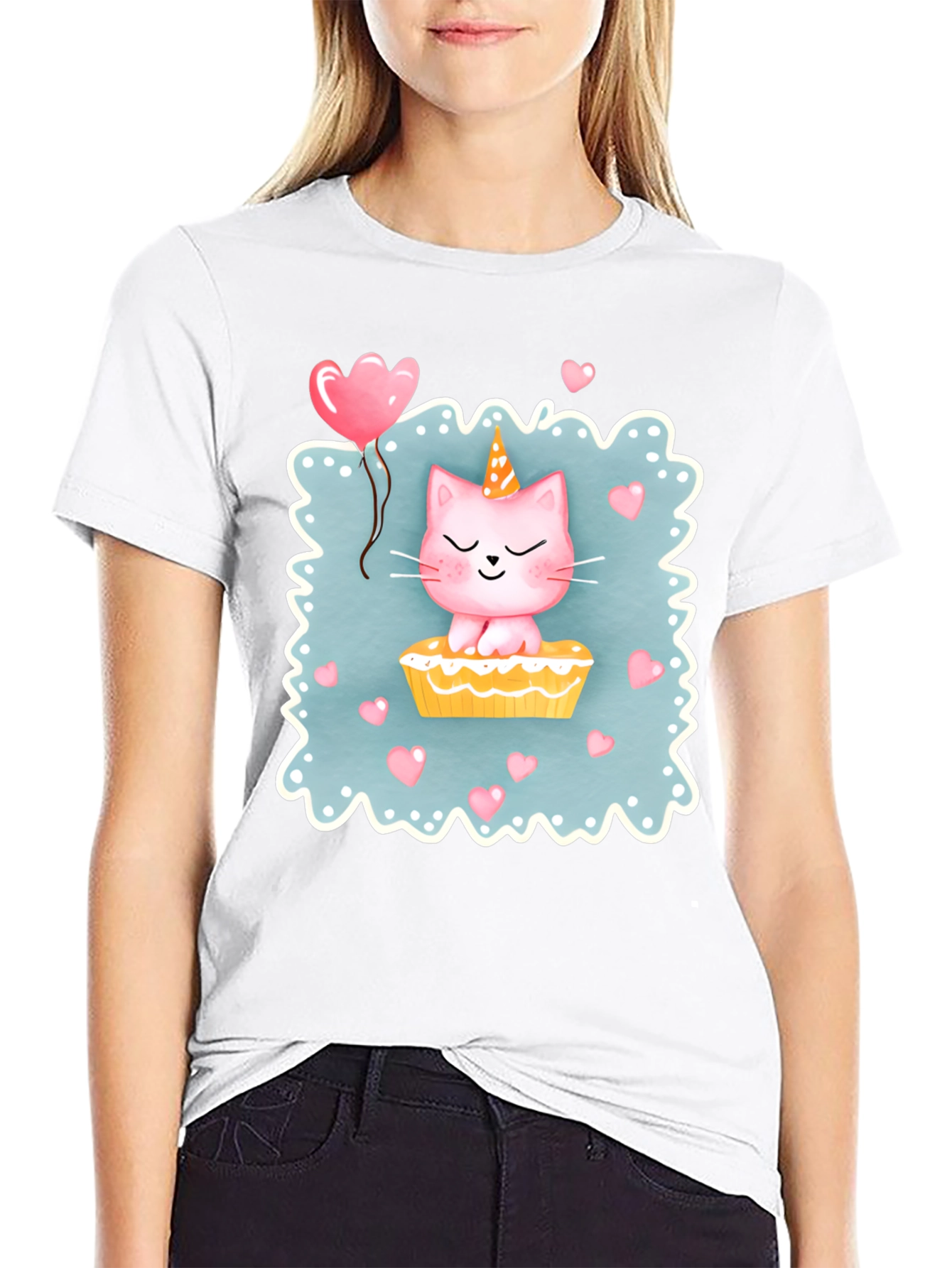 Cute Cat Unicorn Birthday T-Shirt