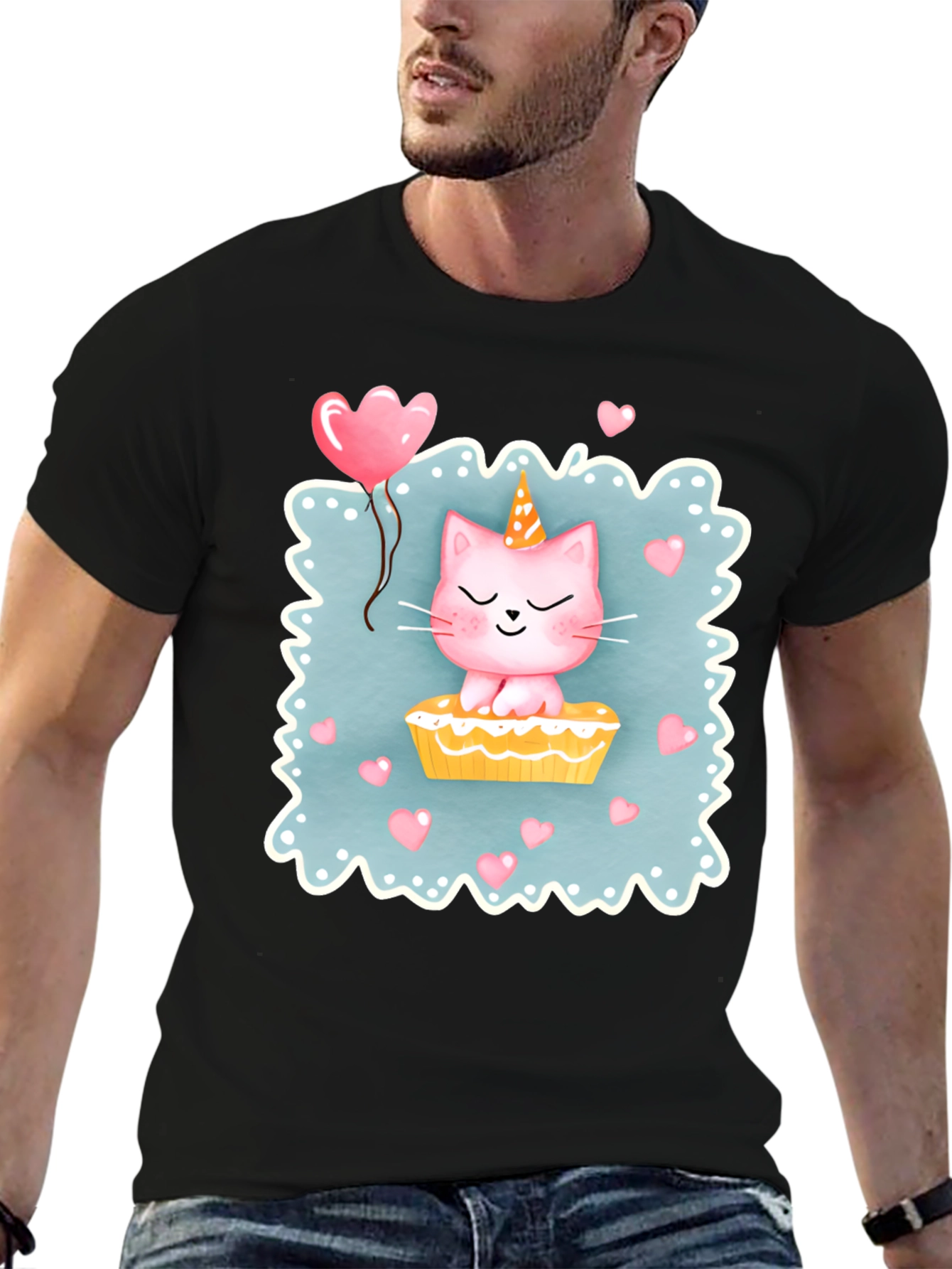 Cute Cat Unicorn Birthday T-Shirt