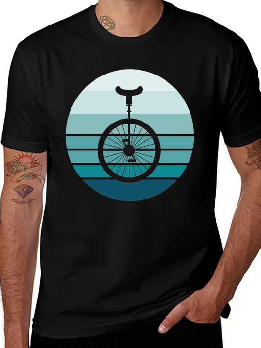 Retro Unicycle Graphic Tee - Cool Vintage Style
