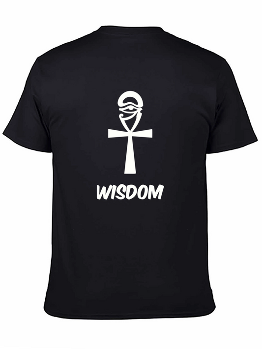 Wisdom Ankh Graphic T-Shirt - Stylish Egyptian Symbol Tee