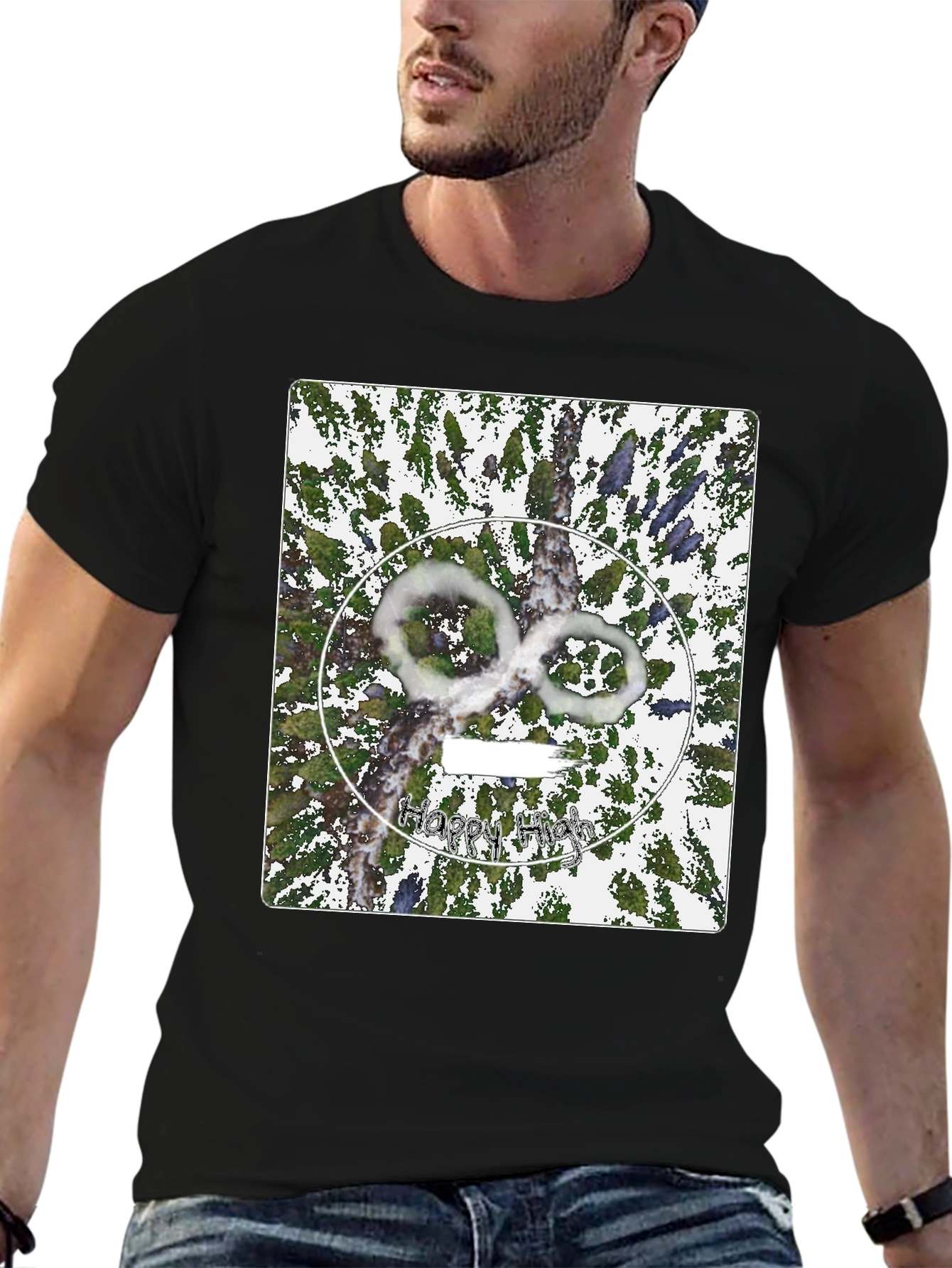 Abstract Graphic Tee - Happy High