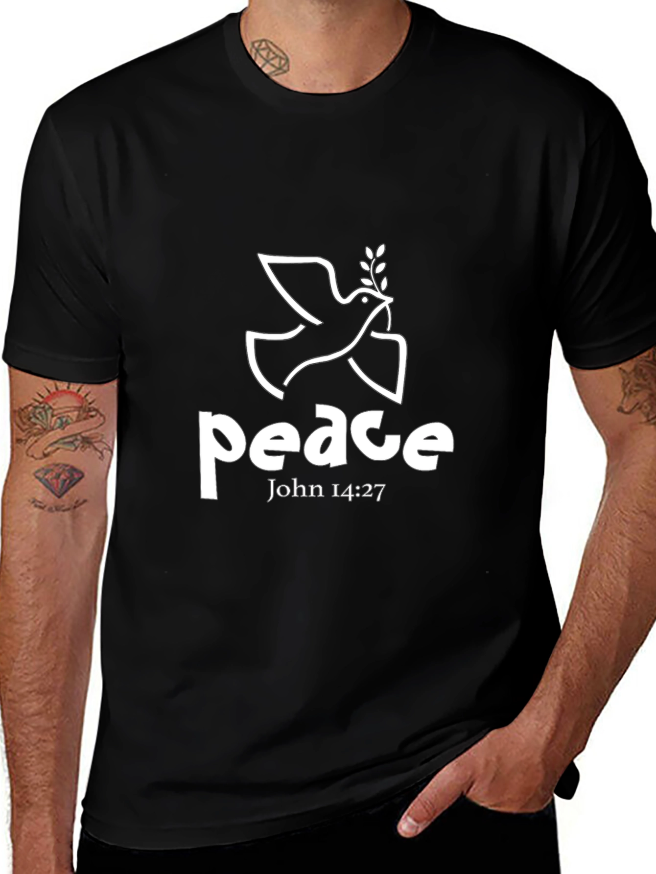 Peace Dove T-Shirt - John 14:27 Christian Tee