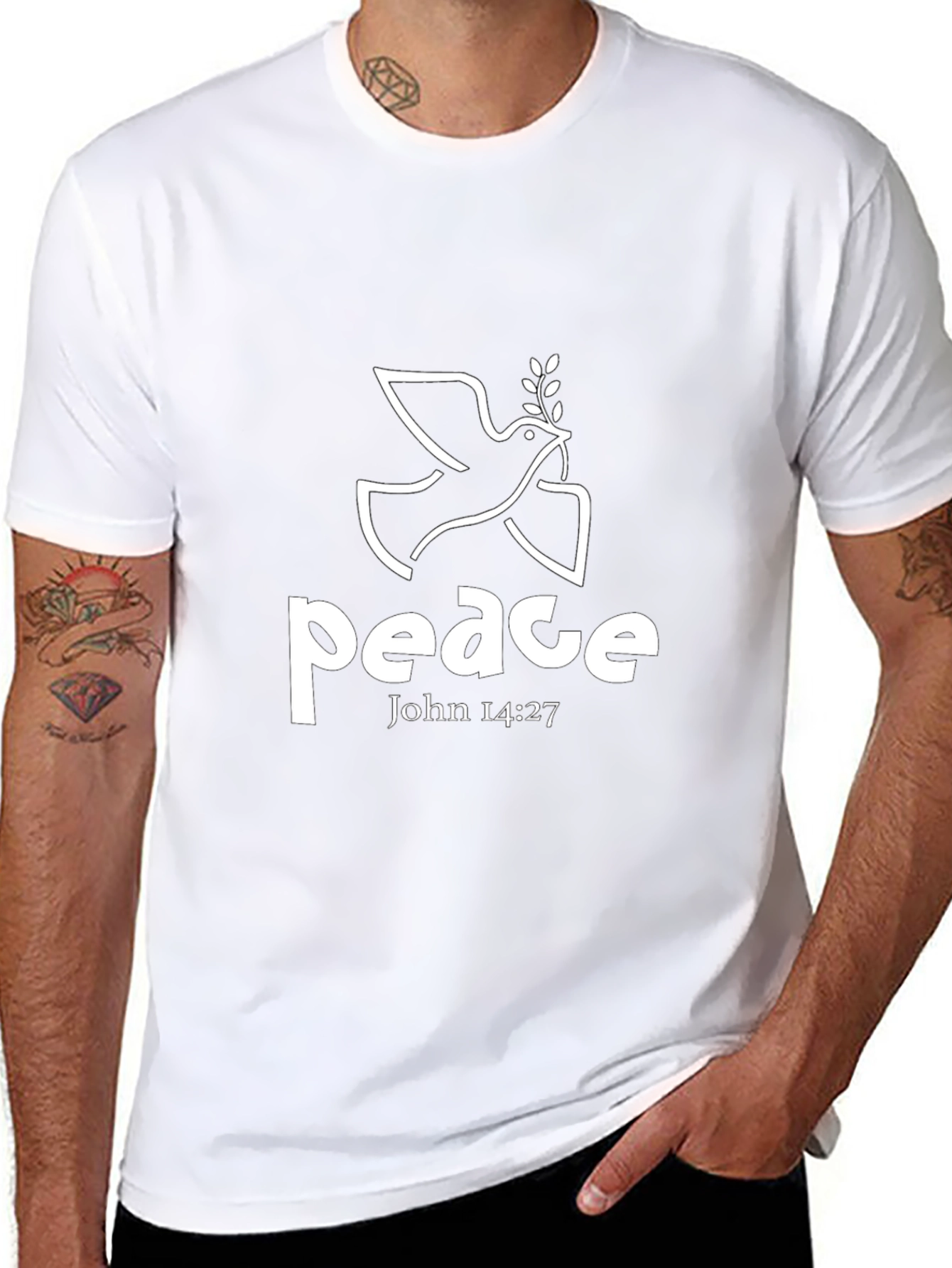 Peace Dove T-Shirt - John 14:27 Christian Tee