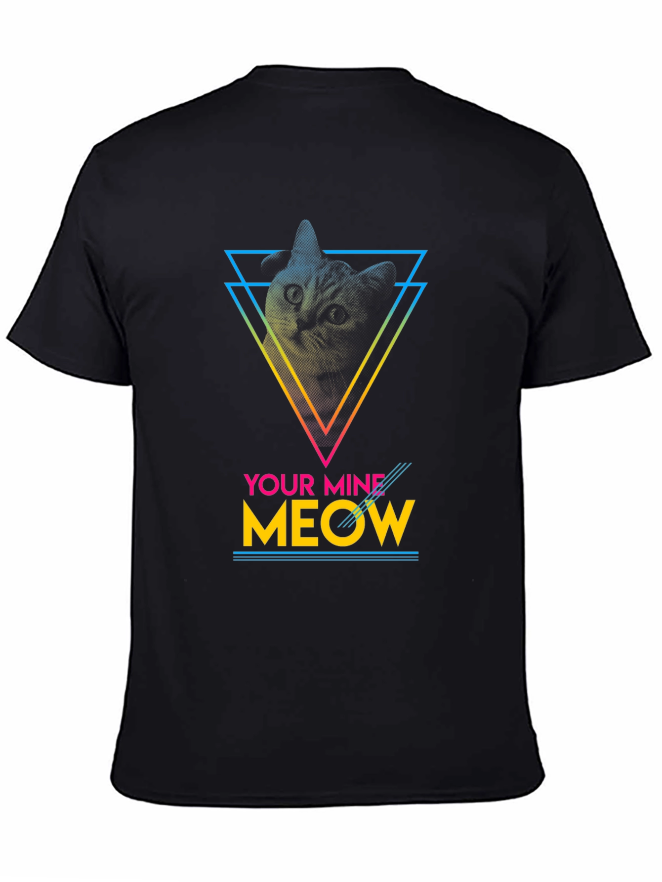 Retro Cat T-Shirt - Your Mine Meow Tee